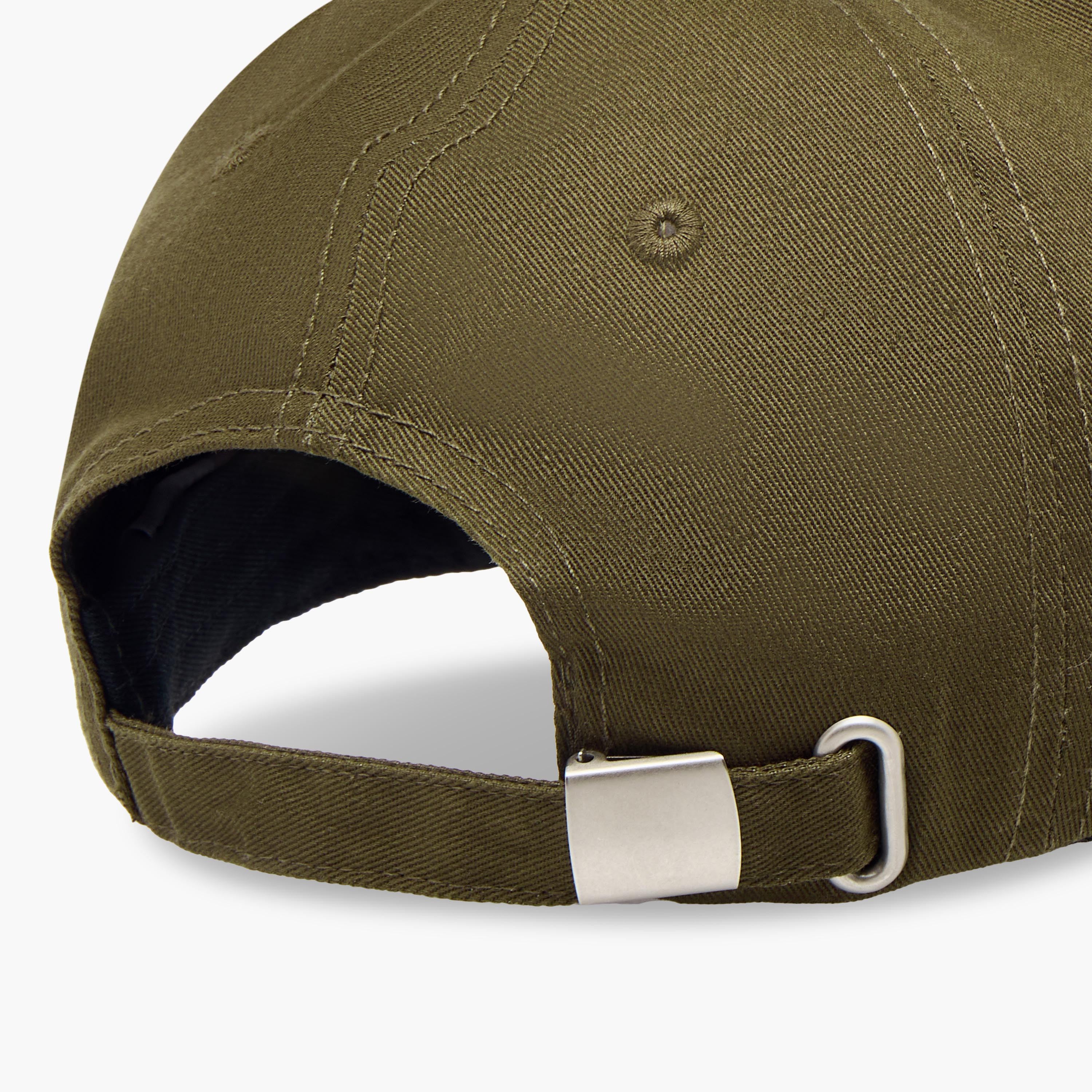 Stitch Detail Cap with Buckled Strap Closure-men-caps-image-7