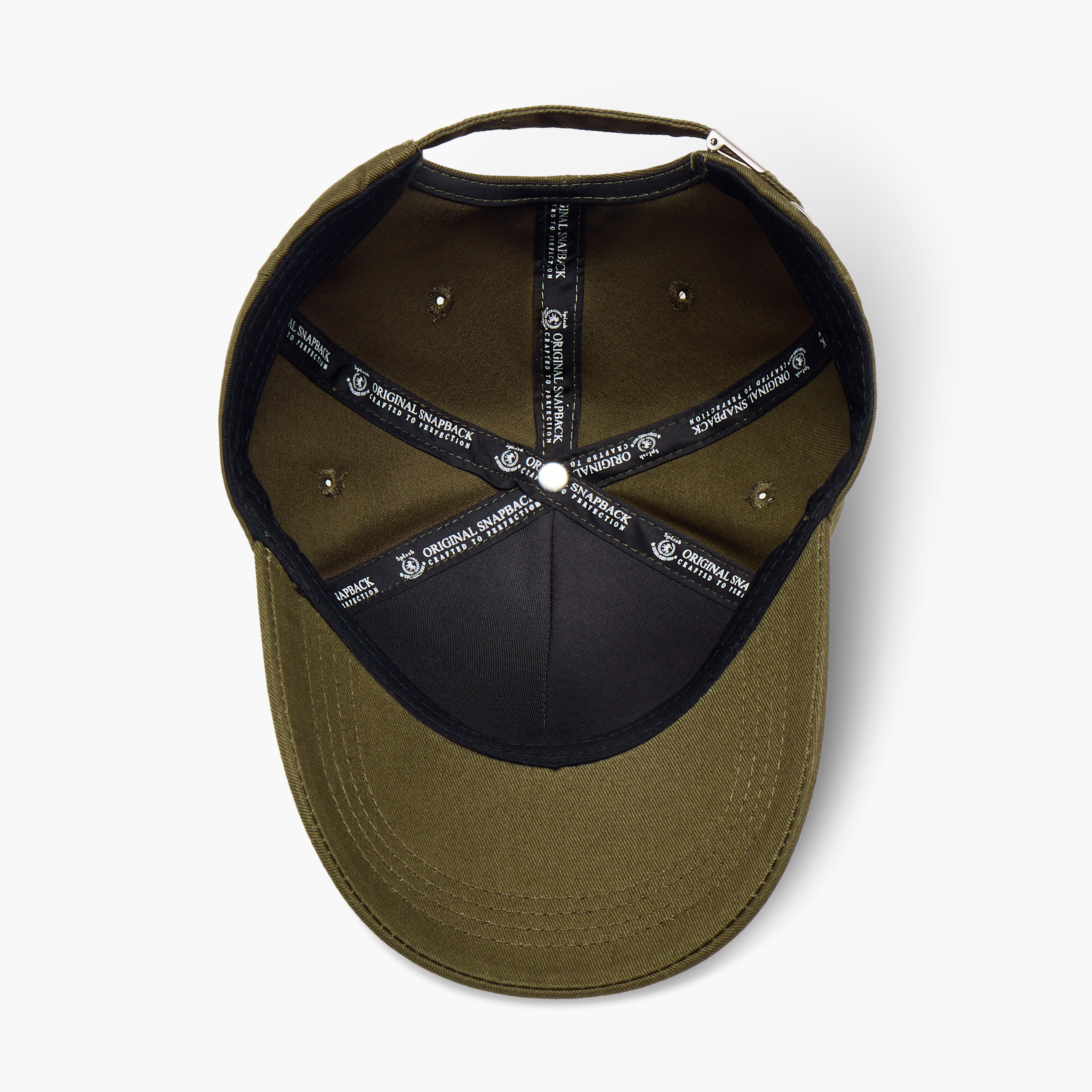 Stitch Detail Cap with Buckled Strap Closure-men-caps-image-8