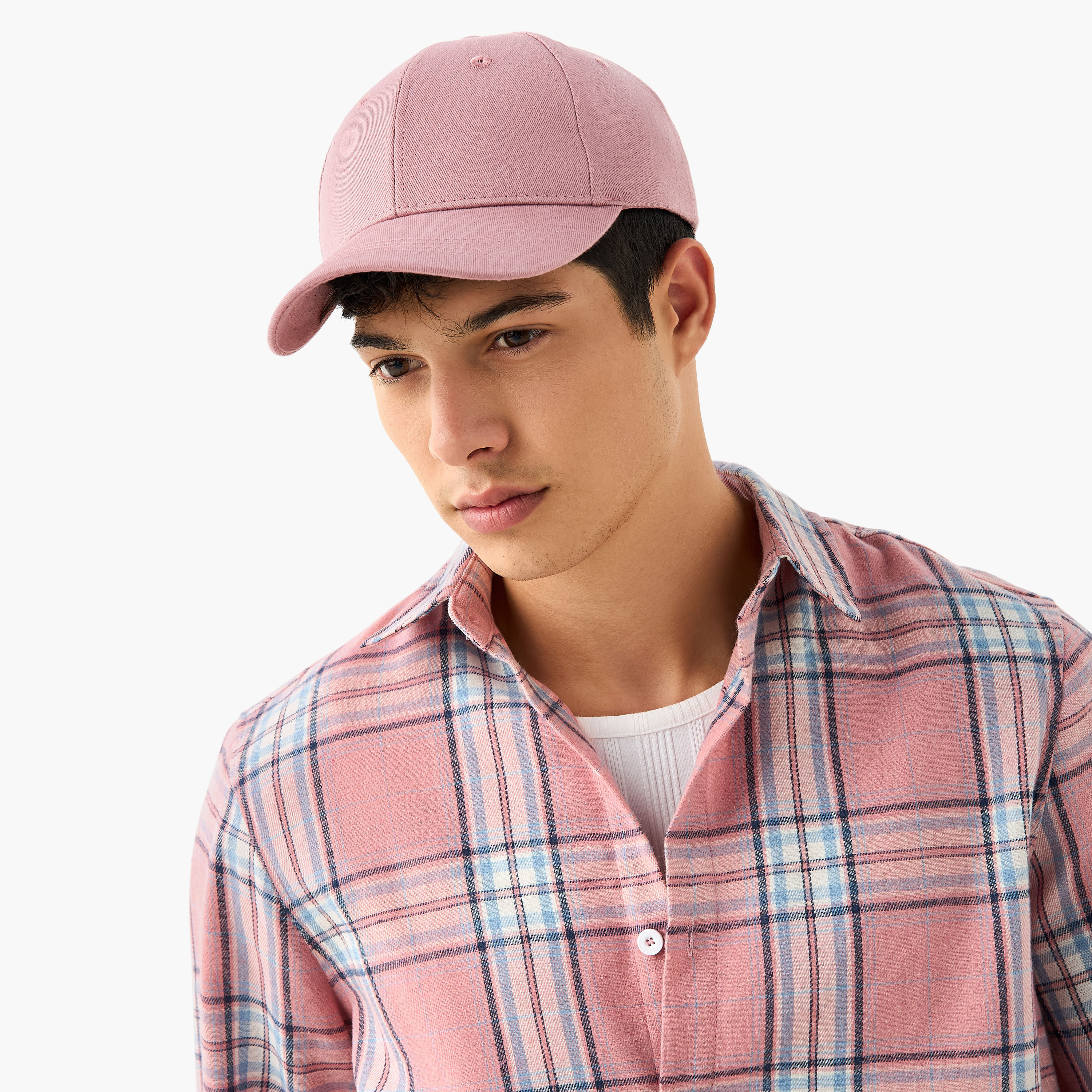 Eyelet Detail Cap with Buckled Strap Closure-men-caps-image-2
