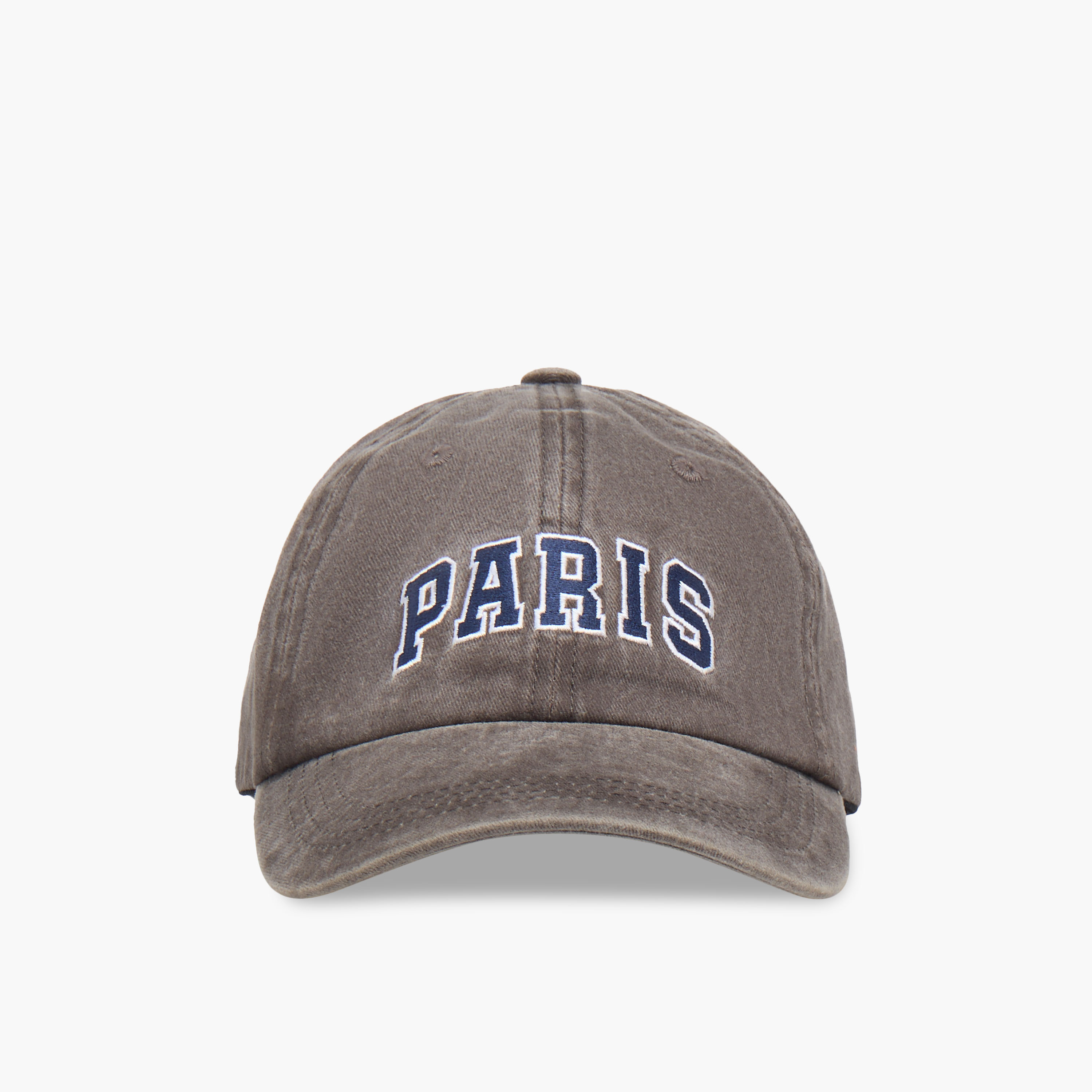 Paris Embroidered Cap with Buckled Strap Closure-men-caps-image-1