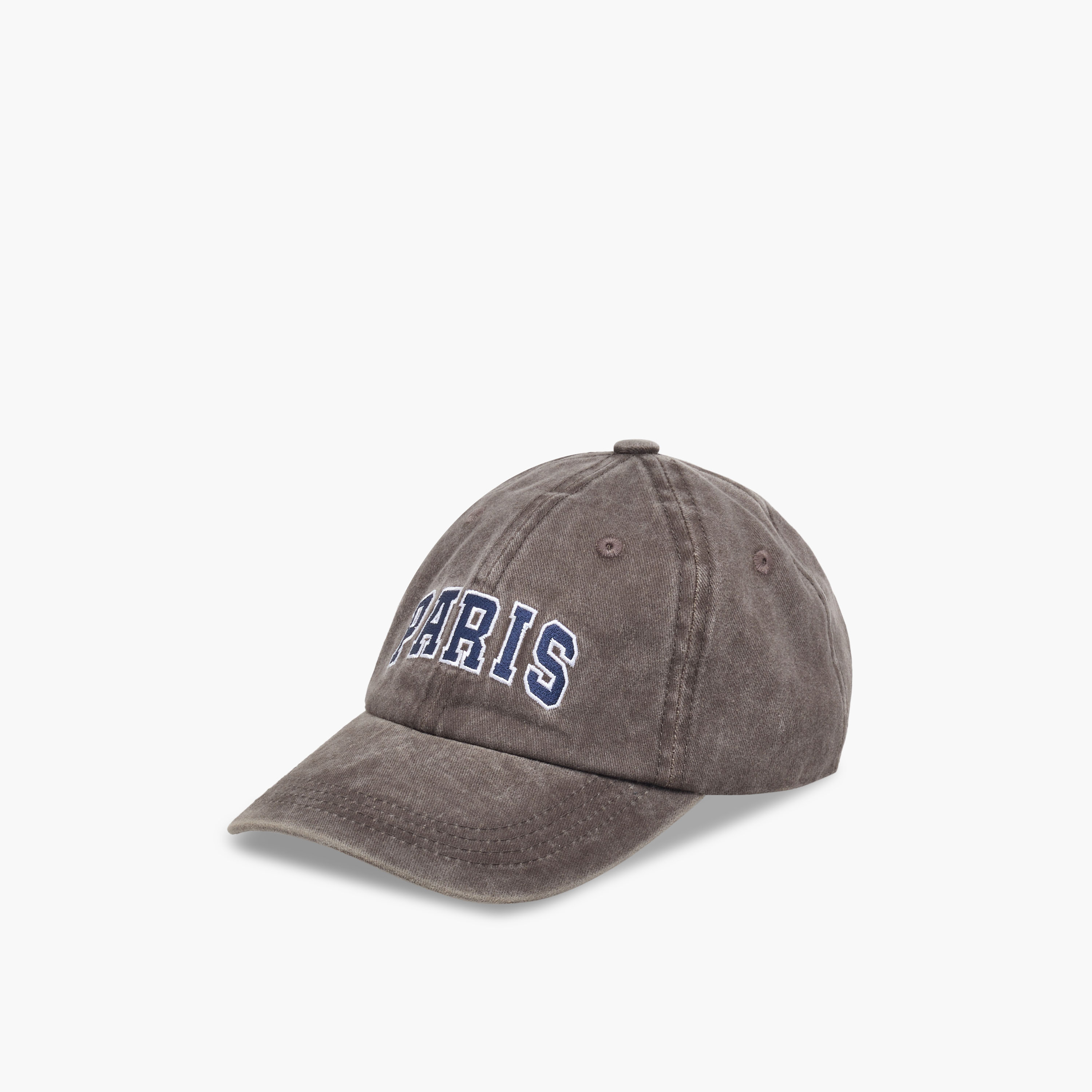 Paris Embroidered Cap with Buckled Strap Closure-men-caps-image-3