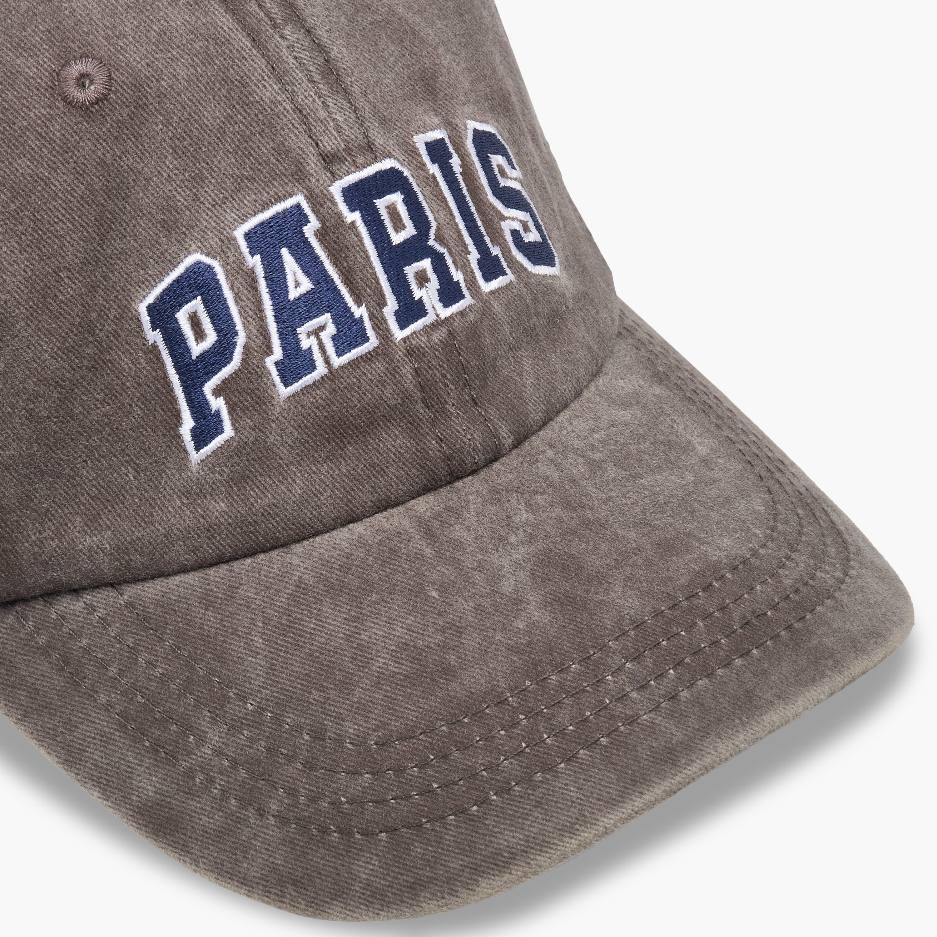 Paris Embroidered Cap with Buckled Strap Closure-men-caps-image-6