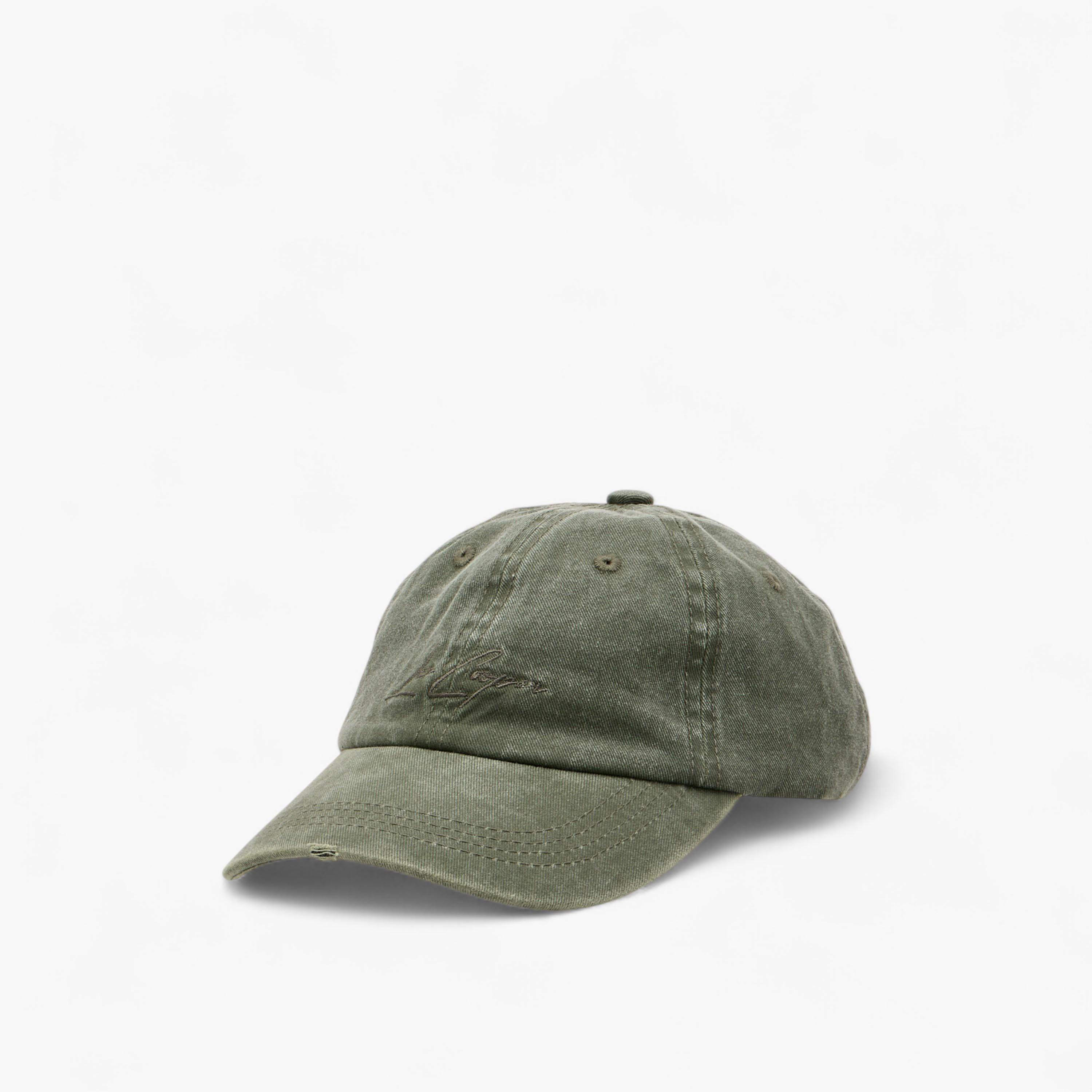 Lee Cooper Logo Embroidered Cap with Buckled Strap Closure-men-caps-image-3