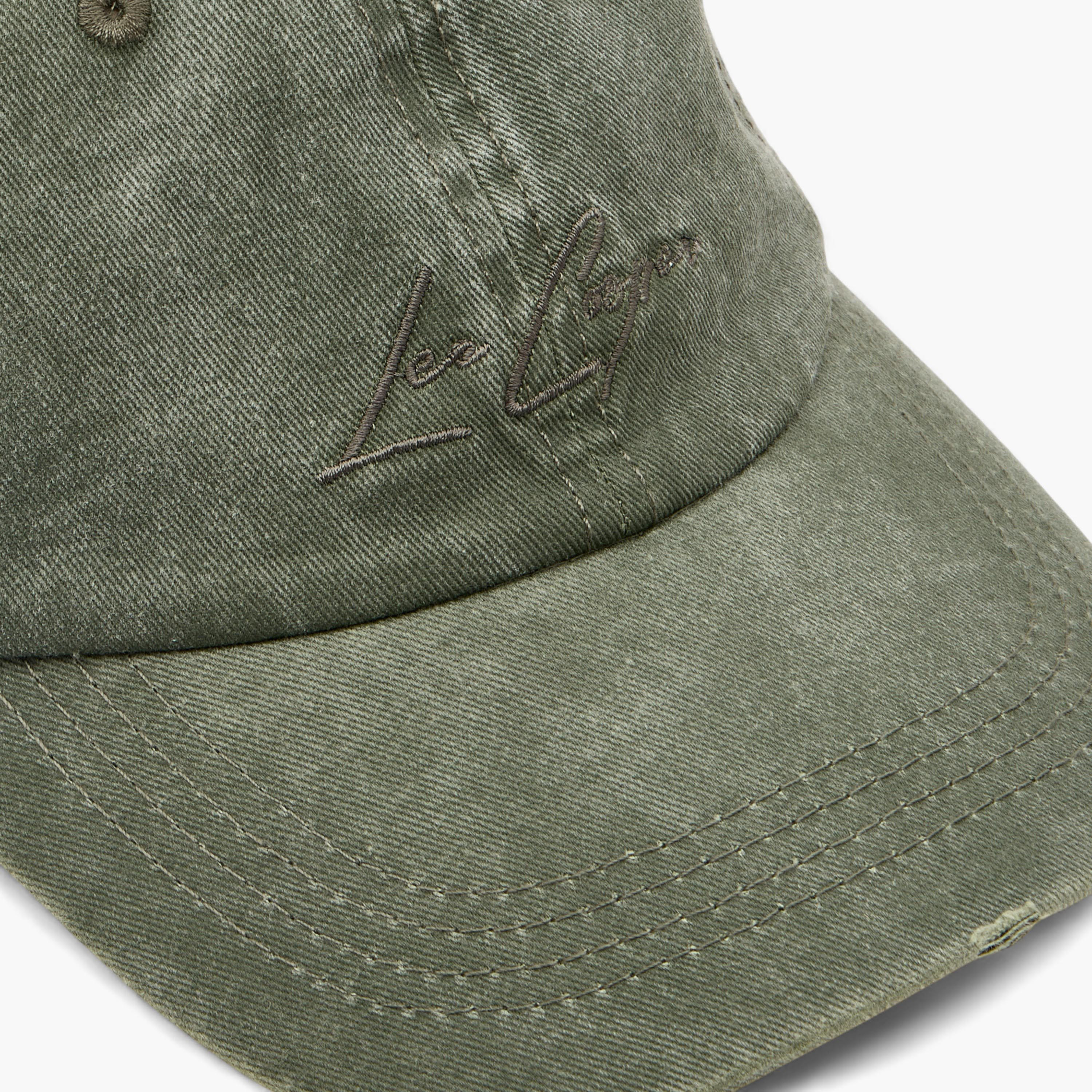 Lee Cooper Logo Embroidered Cap with Buckled Strap Closure-men-caps-image-6