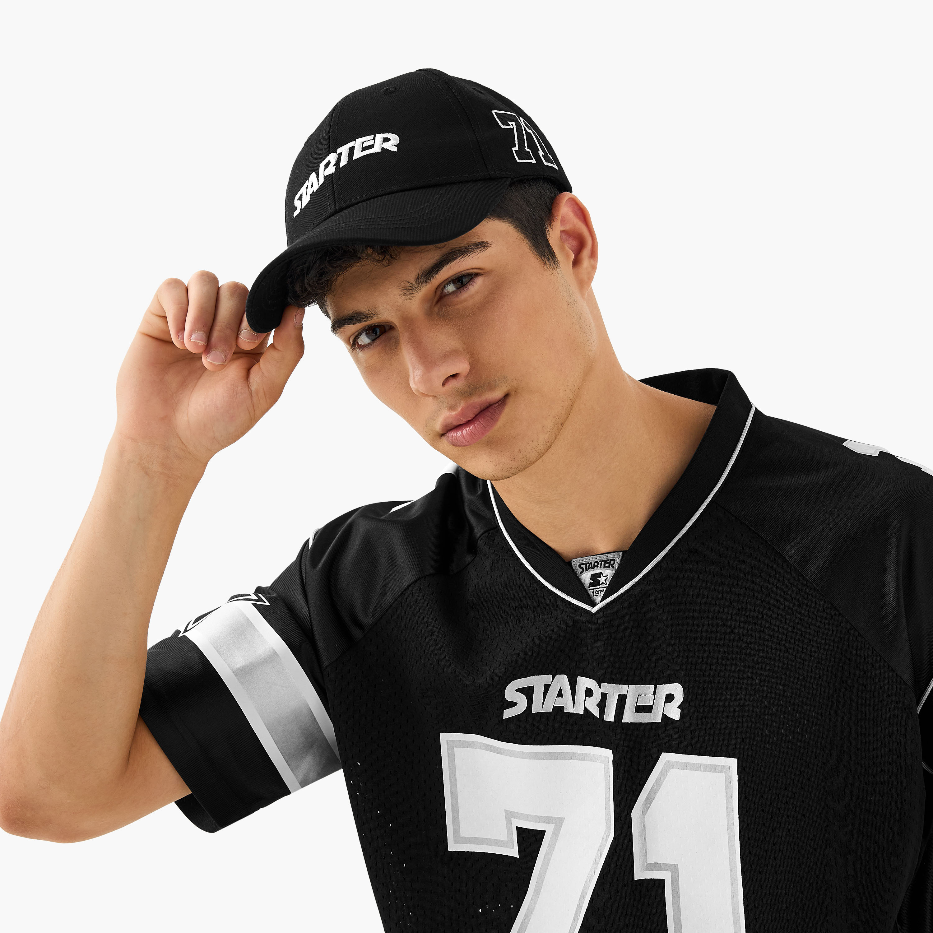 Starter Logo Embroidered Cap with Buckled Strap Closure-men-caps-image-2