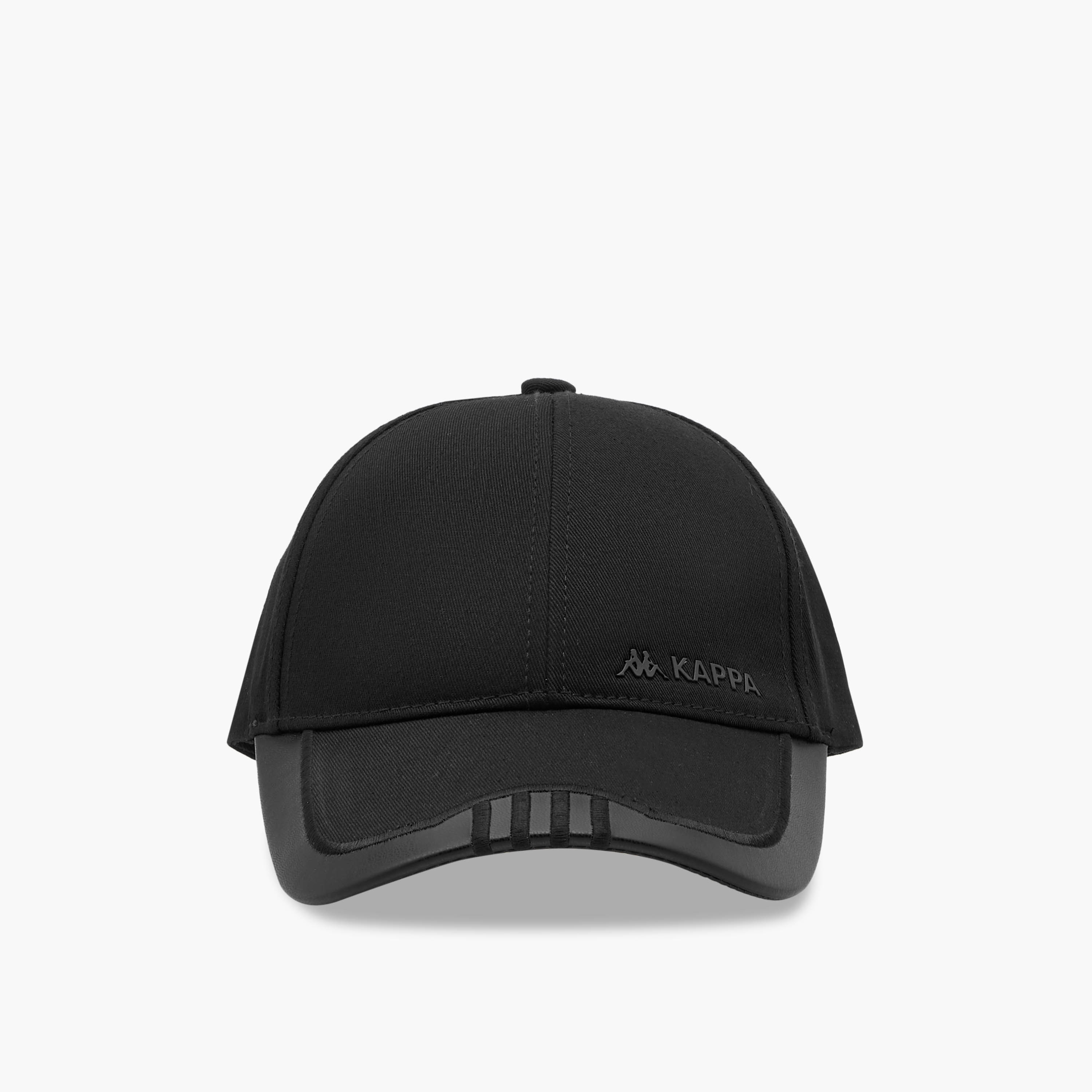 Kappa Logo Accent Cap with Buckled Strap Closure-men-caps-image-1