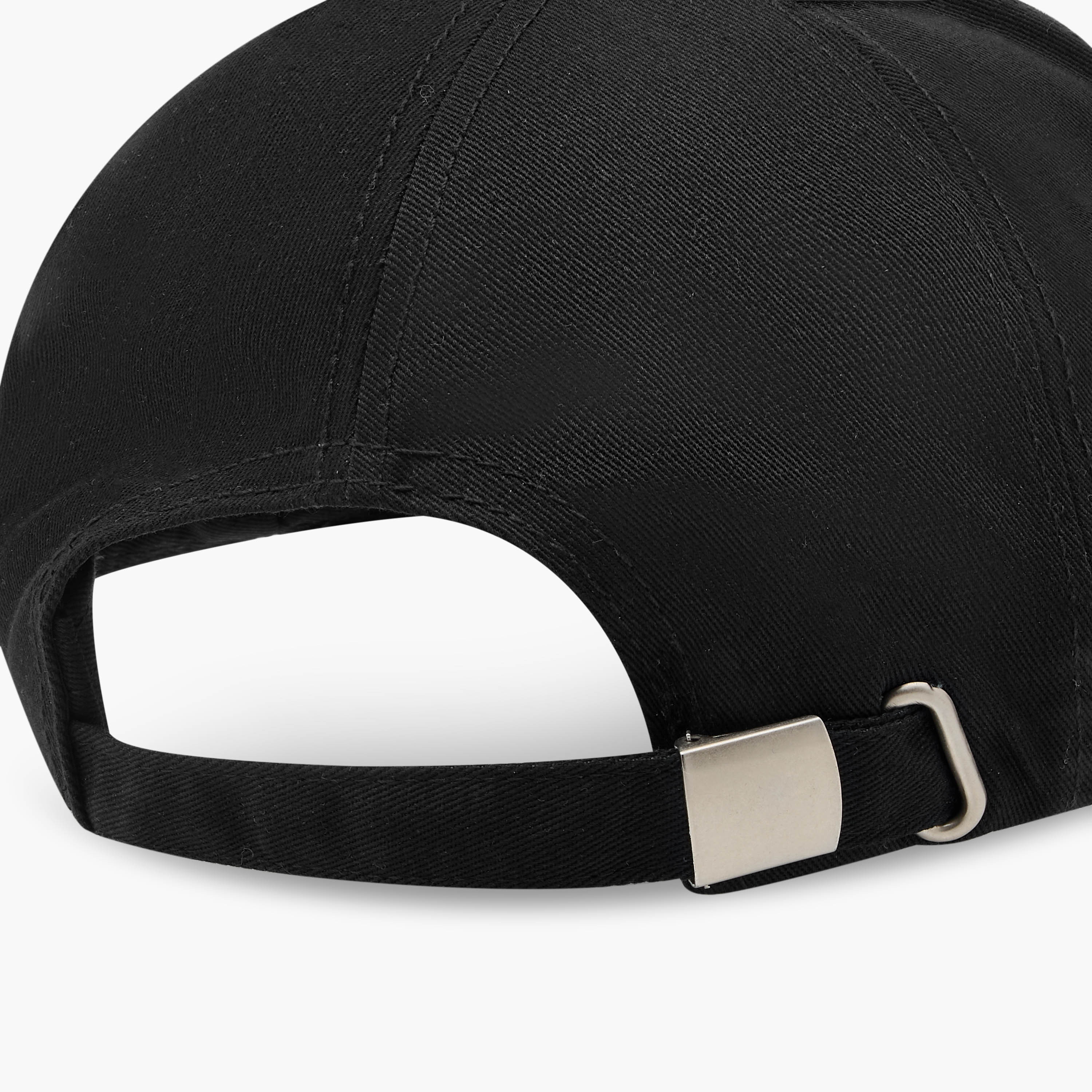 Kappa Logo Accent Cap with Buckled Strap Closure-men-caps-image-7