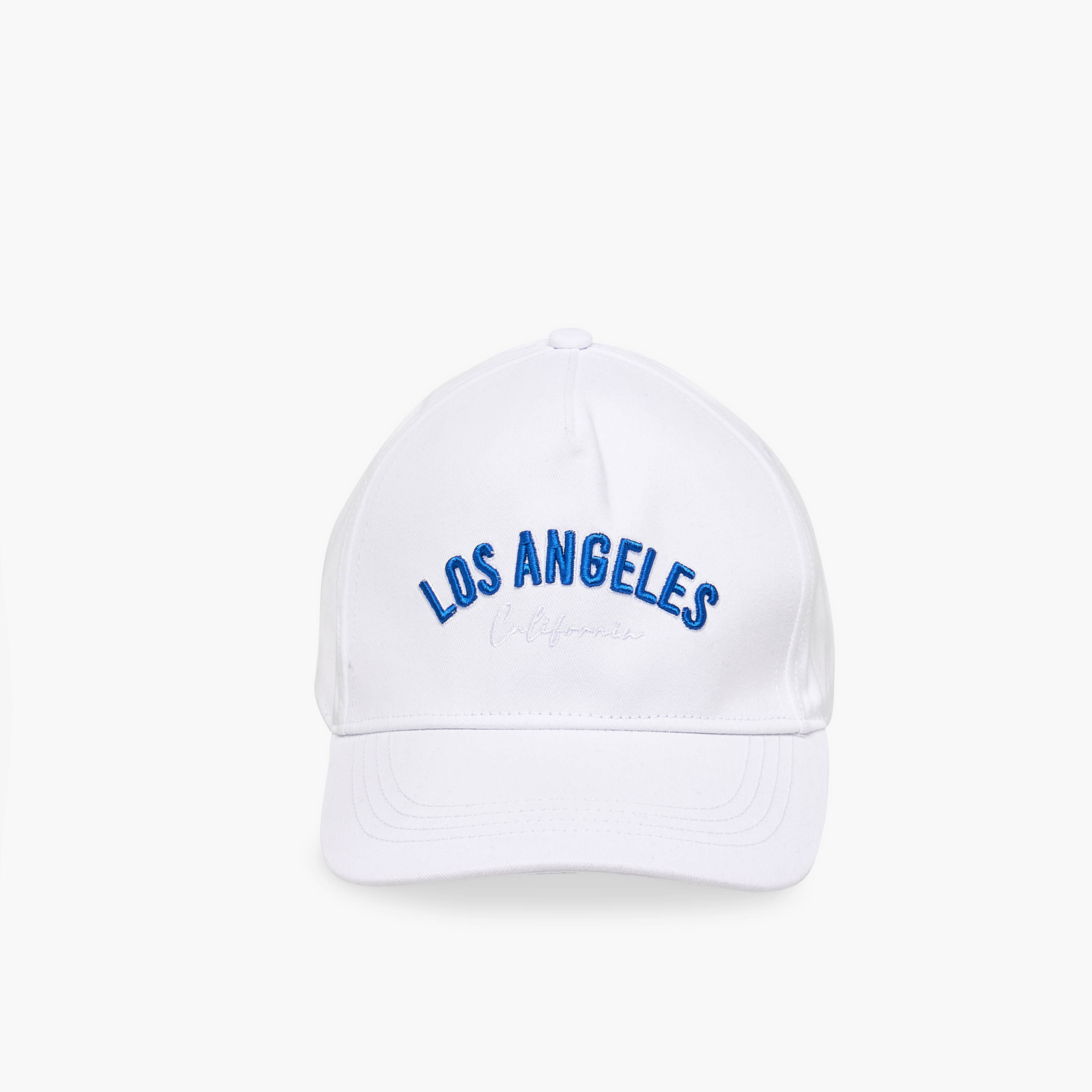 Los Angeles Embroidered Cap with Buckled Strap Closure-men-caps-image-1