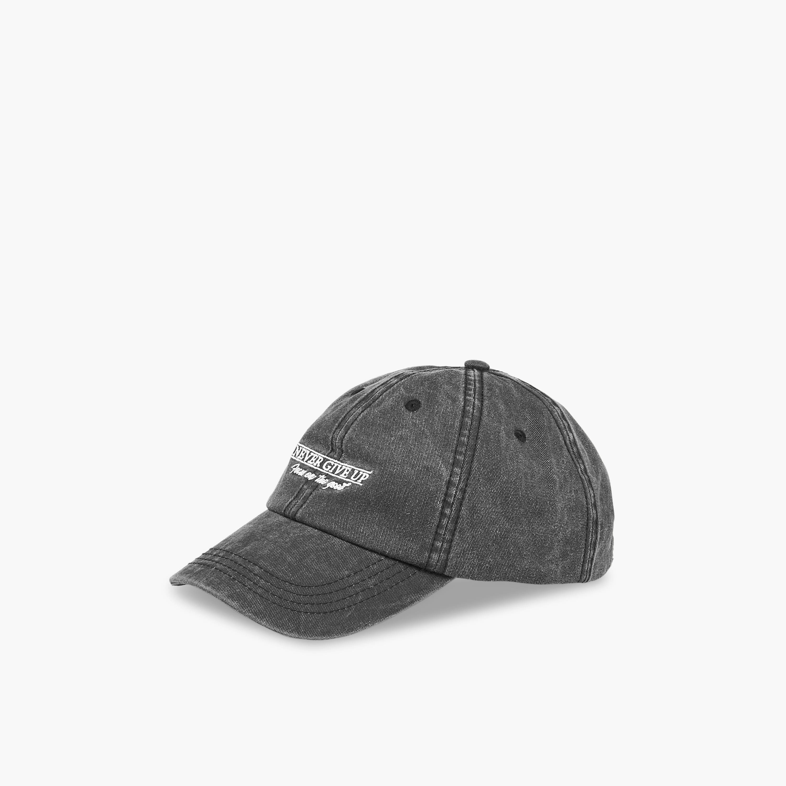 Slogan Embroidered Cap with Buckled Strap Closure-men-caps-image-3