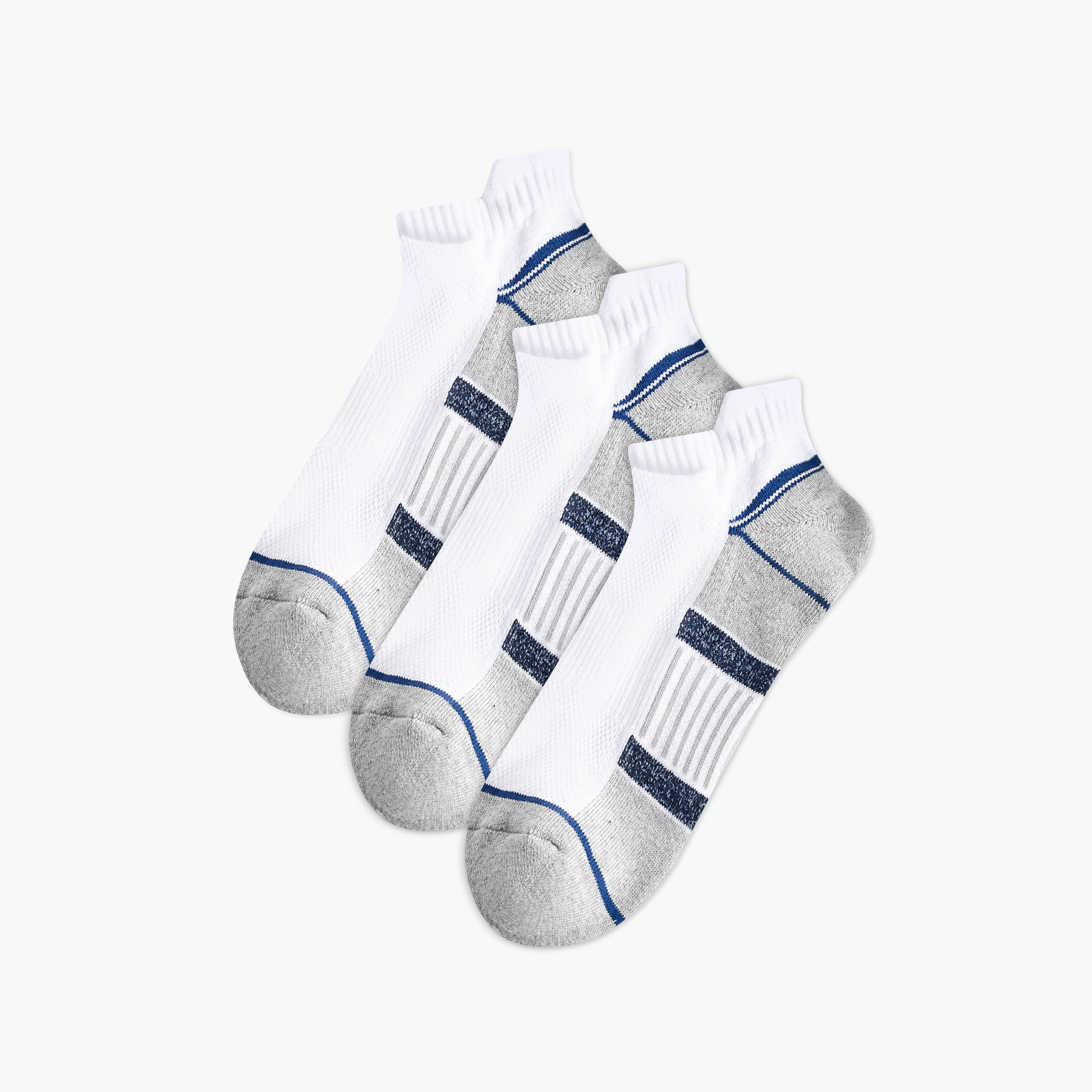 طقم جوارب نصف تيري بطول الكاحل وطبعات عدد 3-men-socks-image-1