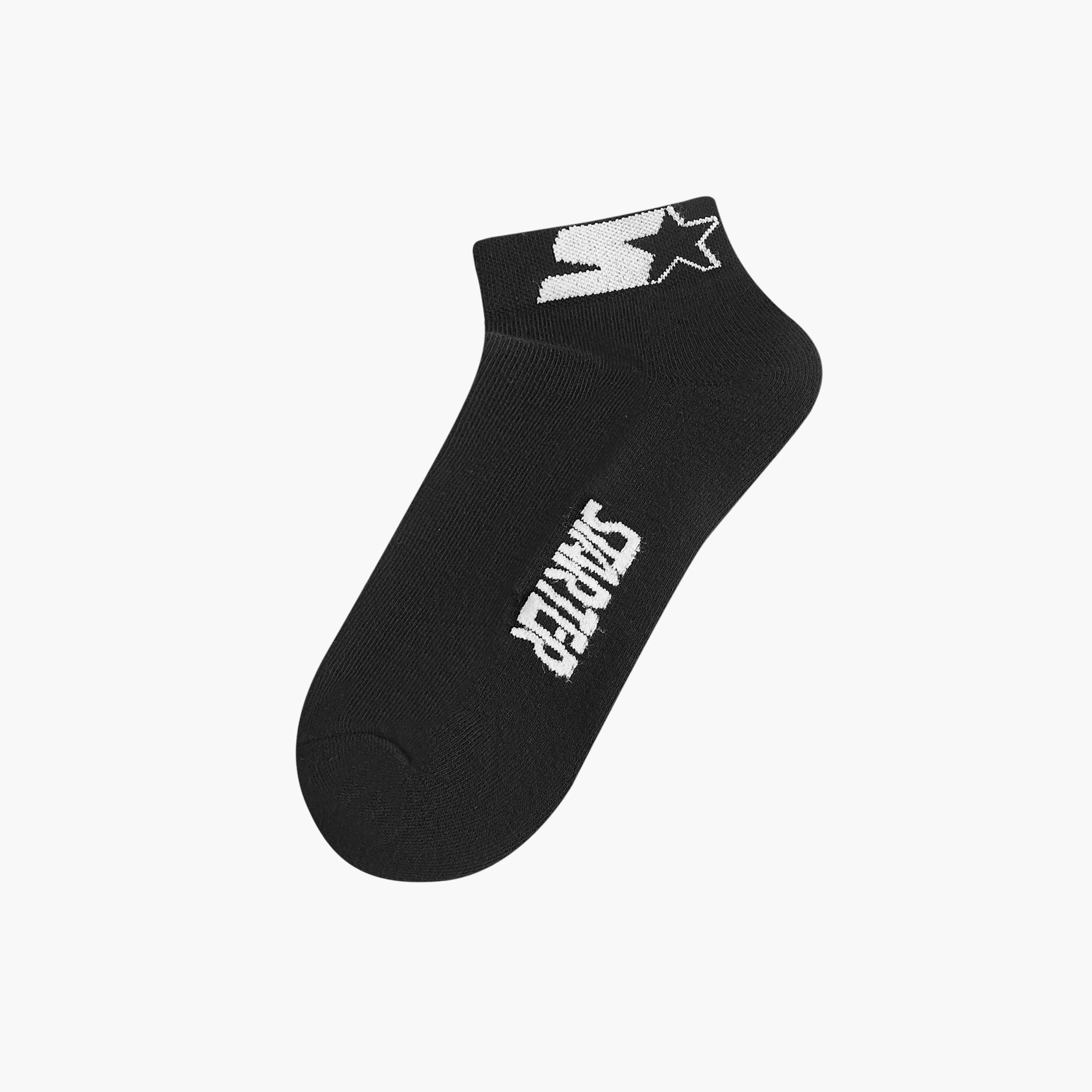 طقم جوارب 3 أزواج بطول الكاحل وطبعات شعار-men-socks-image-2