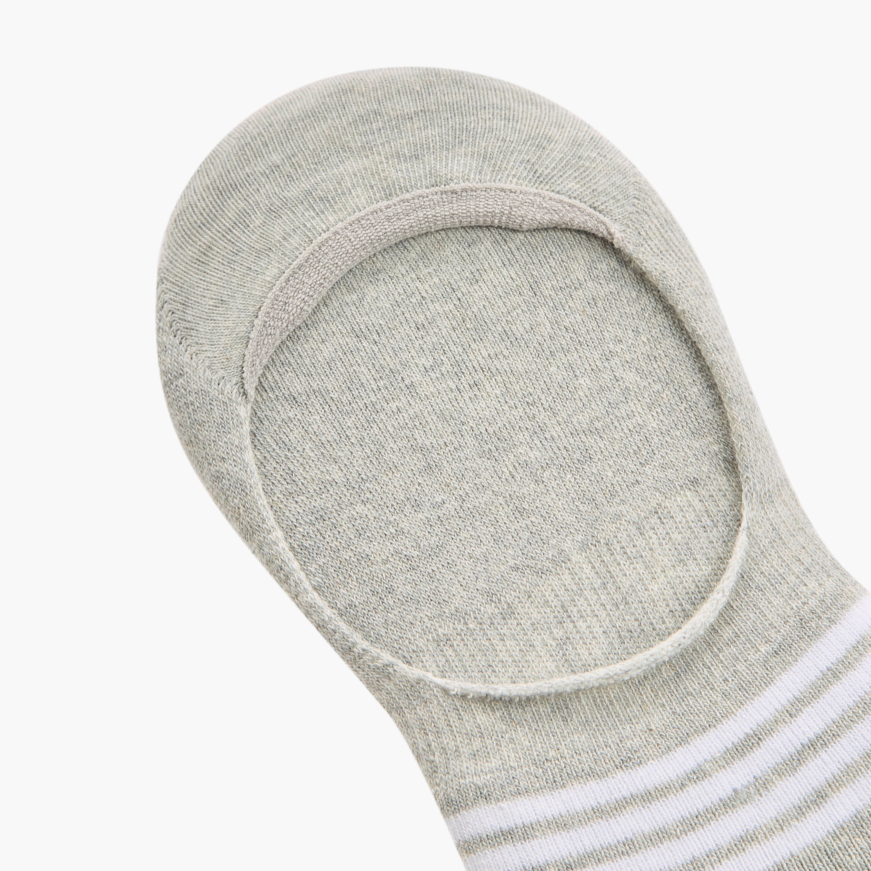 Set of 3 - Kappa Logo Detail Invisible Socks with Antibacterial Protection-men-socks-image-5