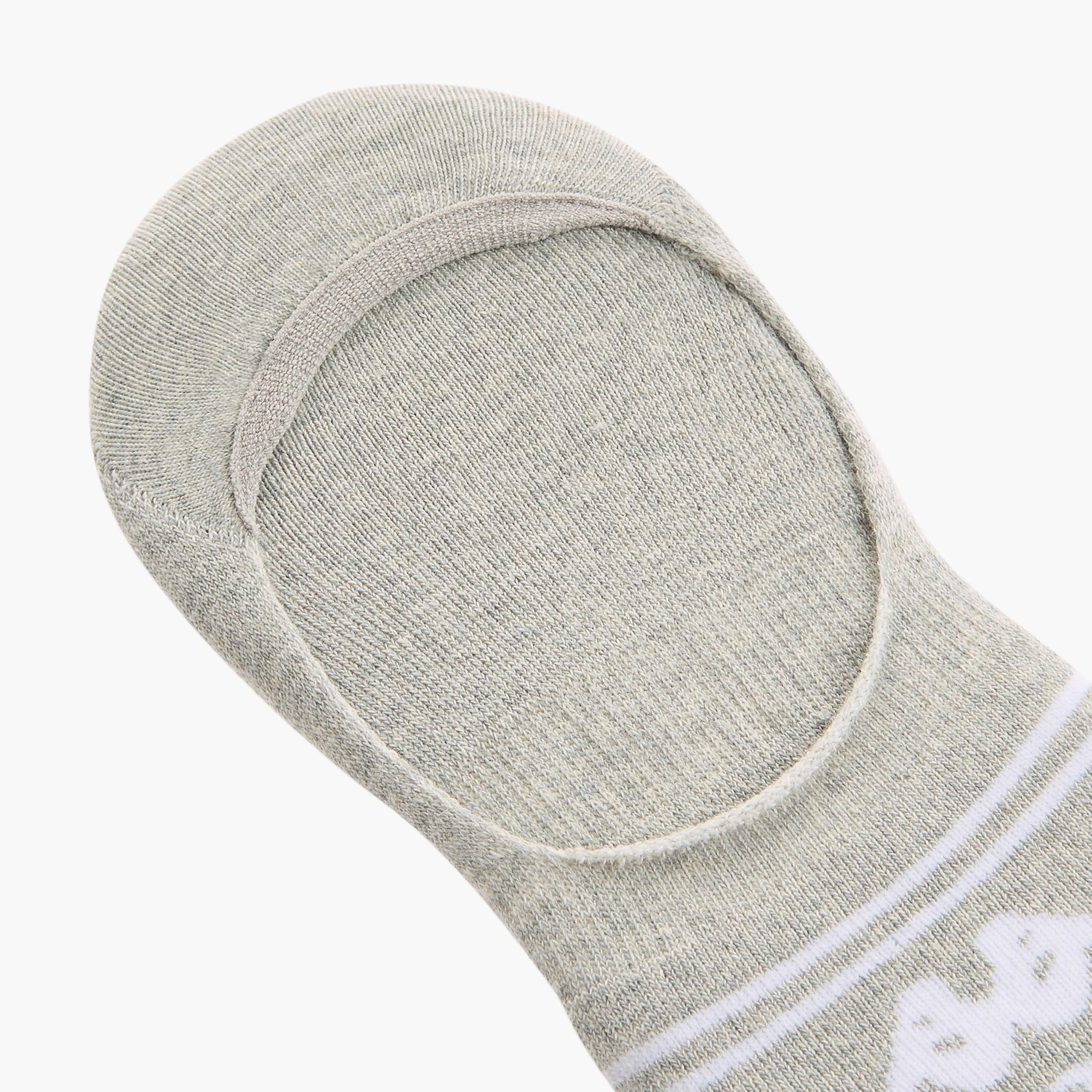 Set of 3 - Kappa Logo Detail Invisible Socks with Antibacterial Protection-men-socks-image-5