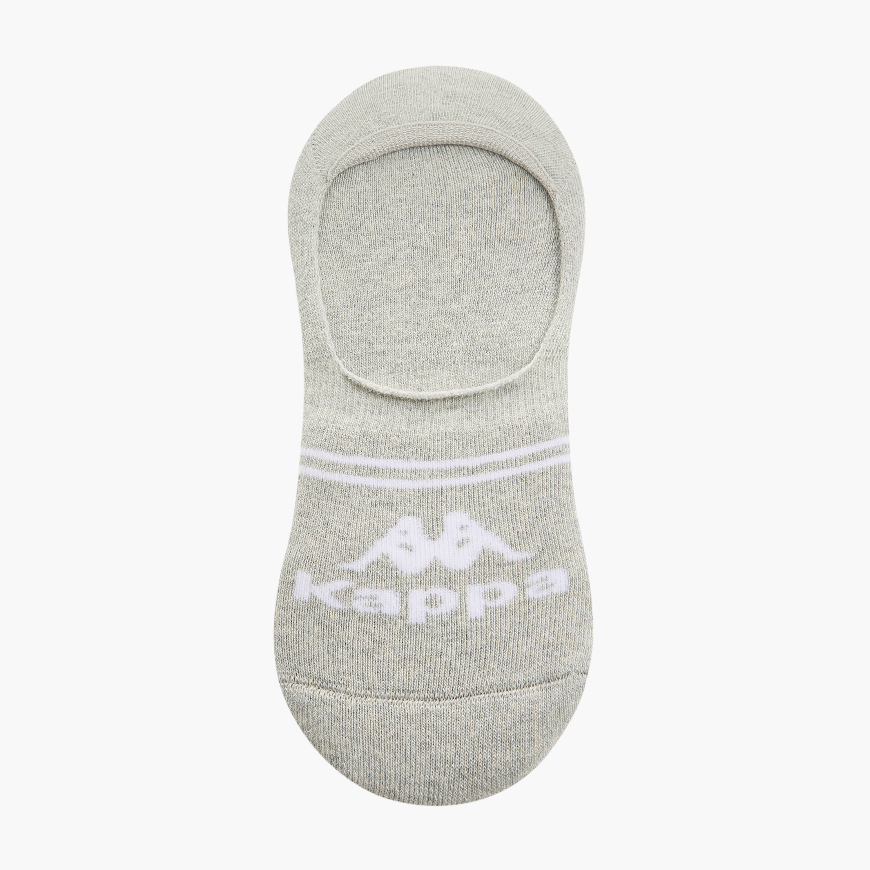 Set of 3 - Kappa Logo Detail Invisible Socks with Antibacterial Protection-men-socks-image-2