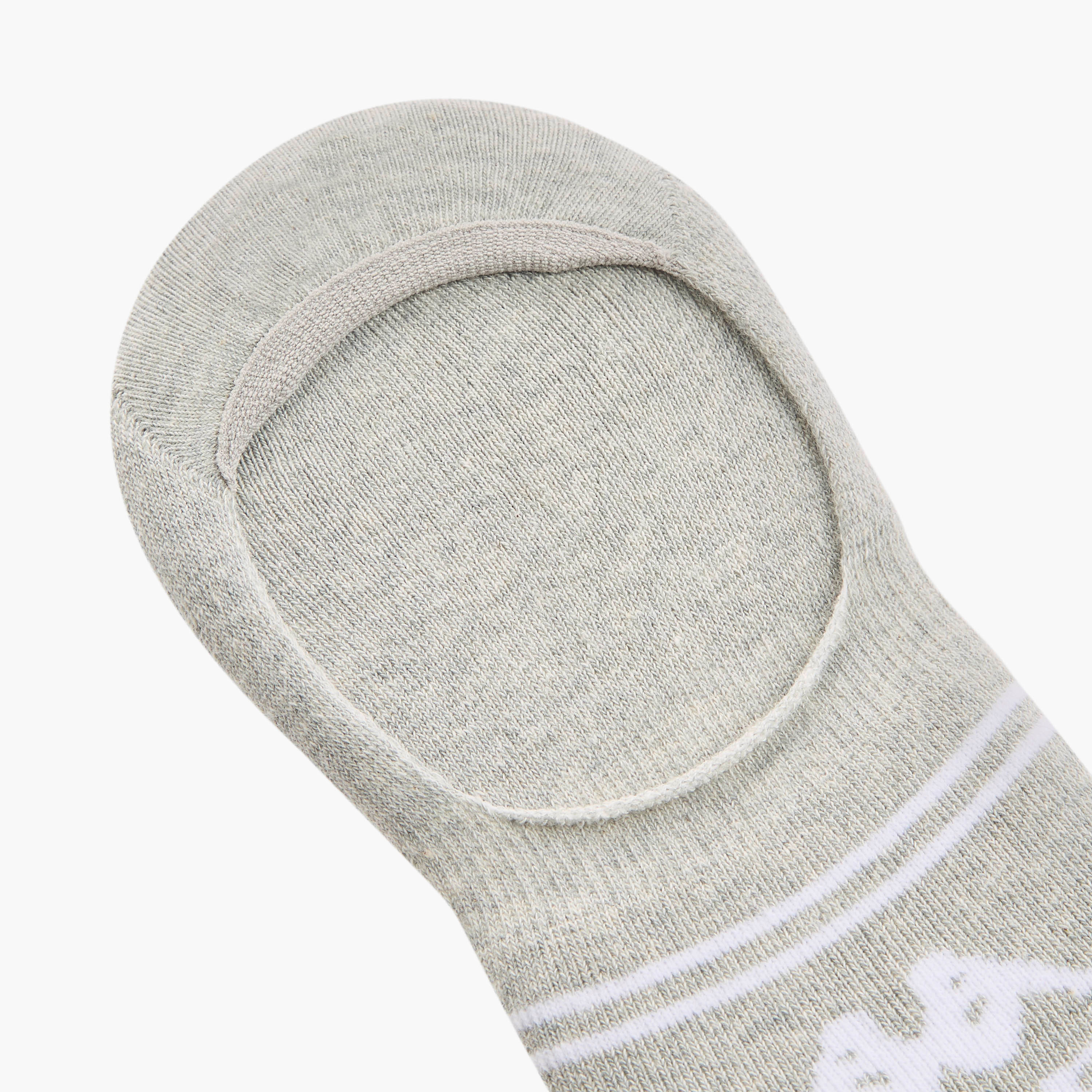 Set of 3 - Kappa Logo Detail Invisible Socks with Antibacterial Protection-men-socks-image-5