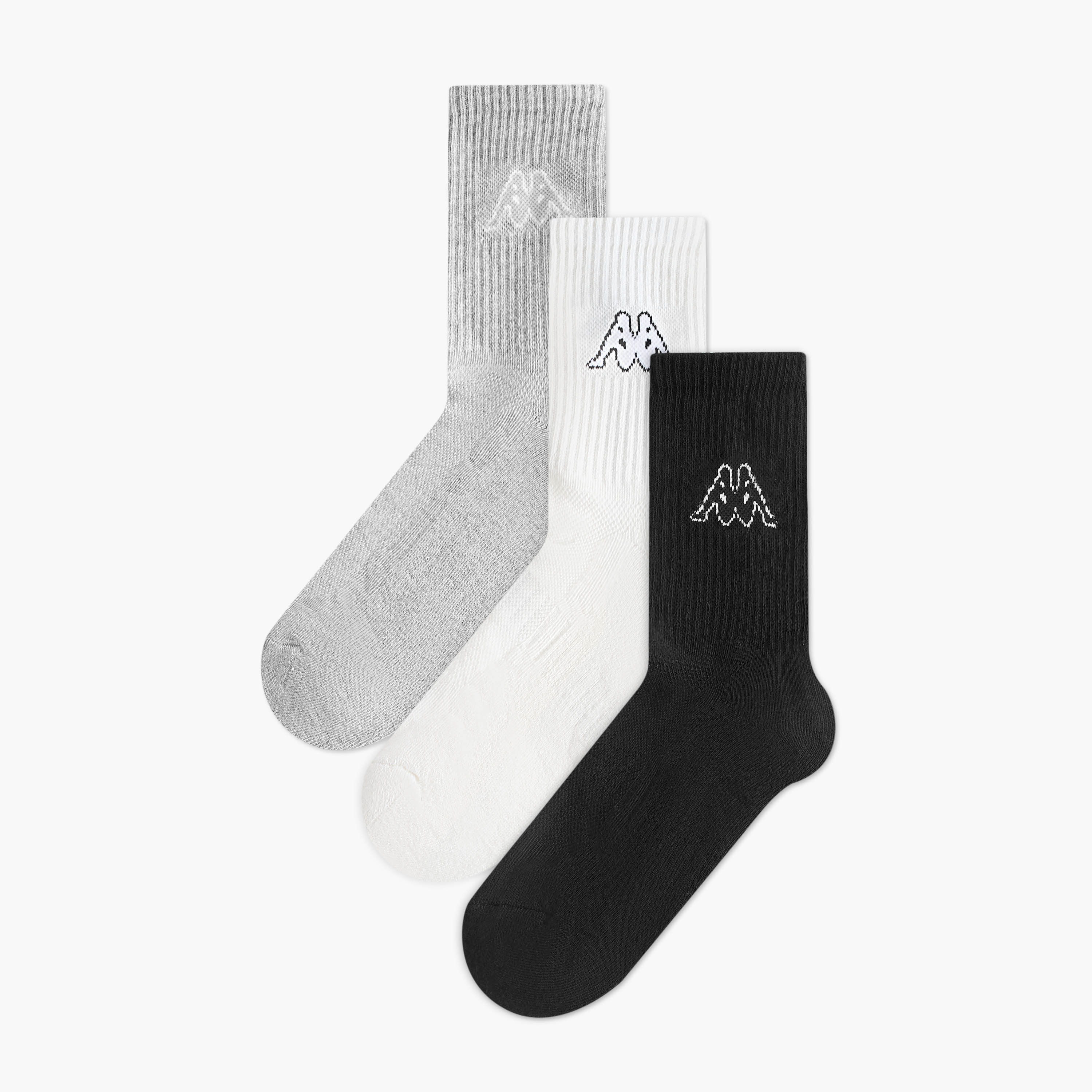 طقم جوارب 3 أزواج بارزة الملمس طويلة من كابا-men-socks-image-1