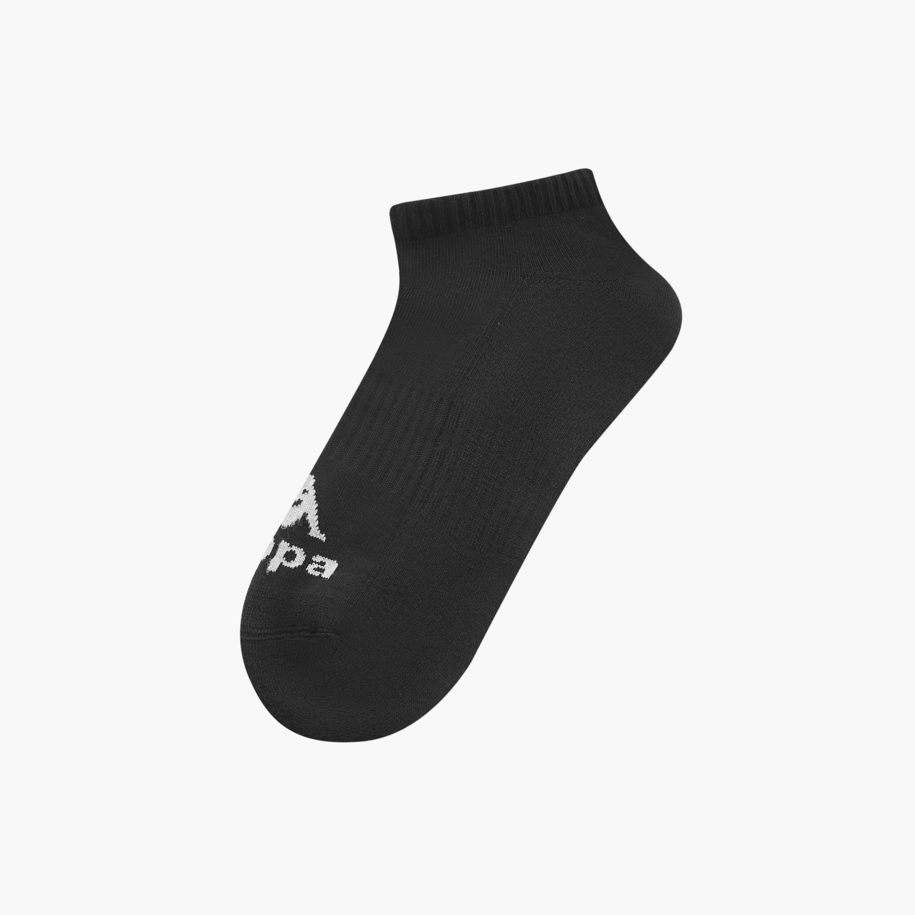 Set of 3 - Kappa Logo Print Half Terry Ankle Length Socks with Antibacterial Protection-men-socks-image-2