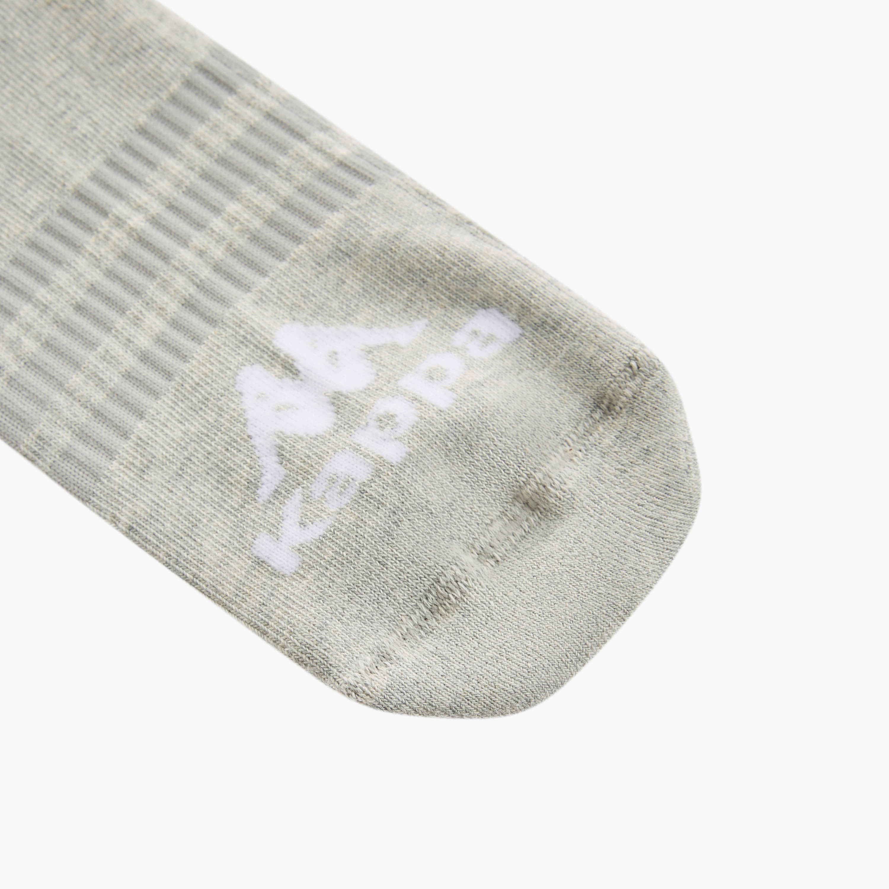 Set of 3 - Kappa Logo Print Half Terry Ankle Length Socks with Antibacterial Protection-men-socks-image-3
