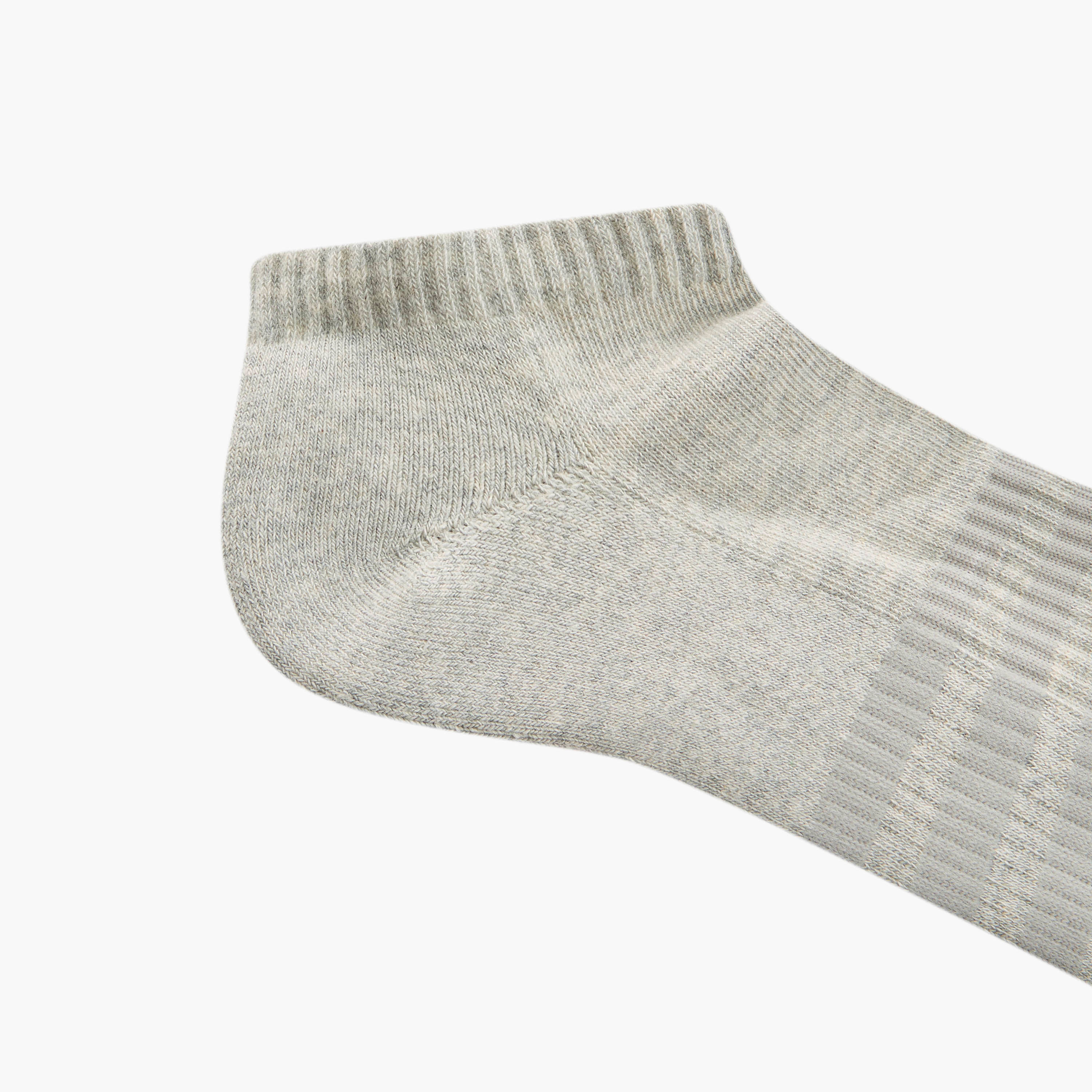 Set of 3 - Kappa Logo Print Half Terry Ankle Length Socks with Antibacterial Protection-men-socks-image-5