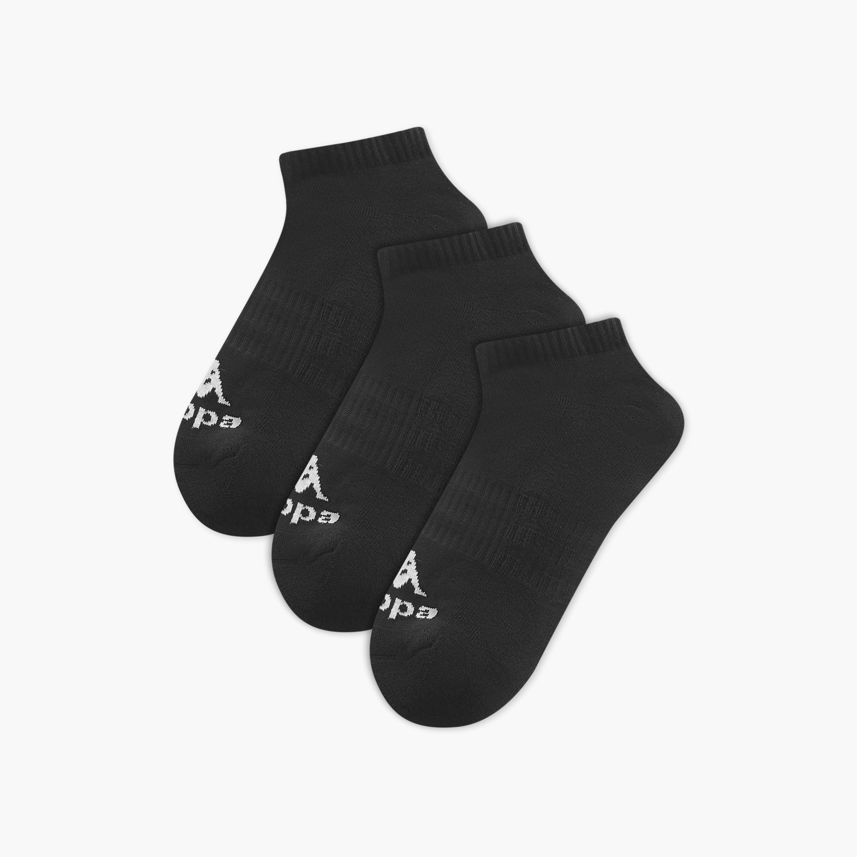 Set of 3 - Kappa Logo Print Half Terry Ankle Length Socks with Antibacterial Protection-men-socks-image-1