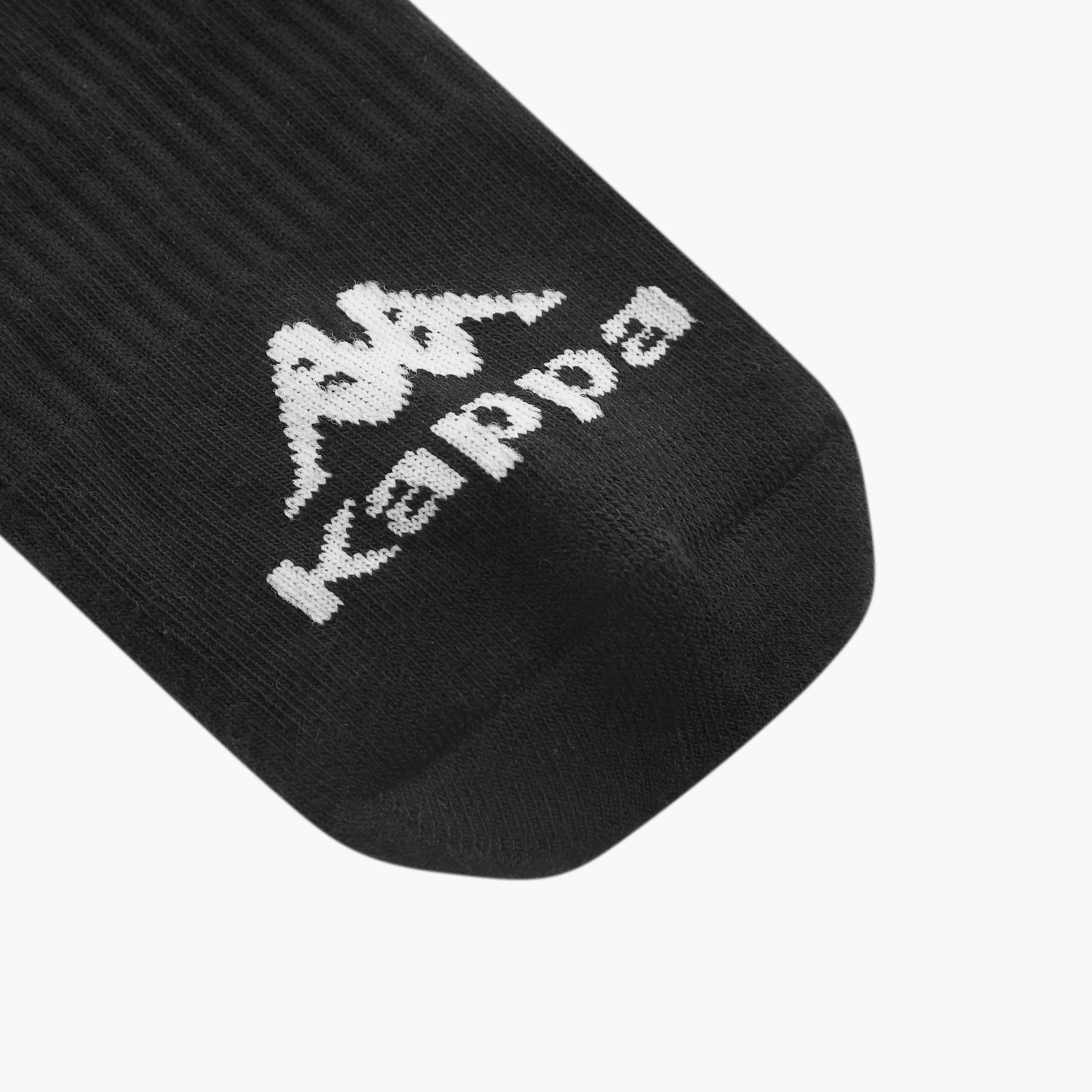 Set of 3 - Kappa Logo Print Half Terry Ankle Length Socks with Antibacterial Protection-men-socks-image-3