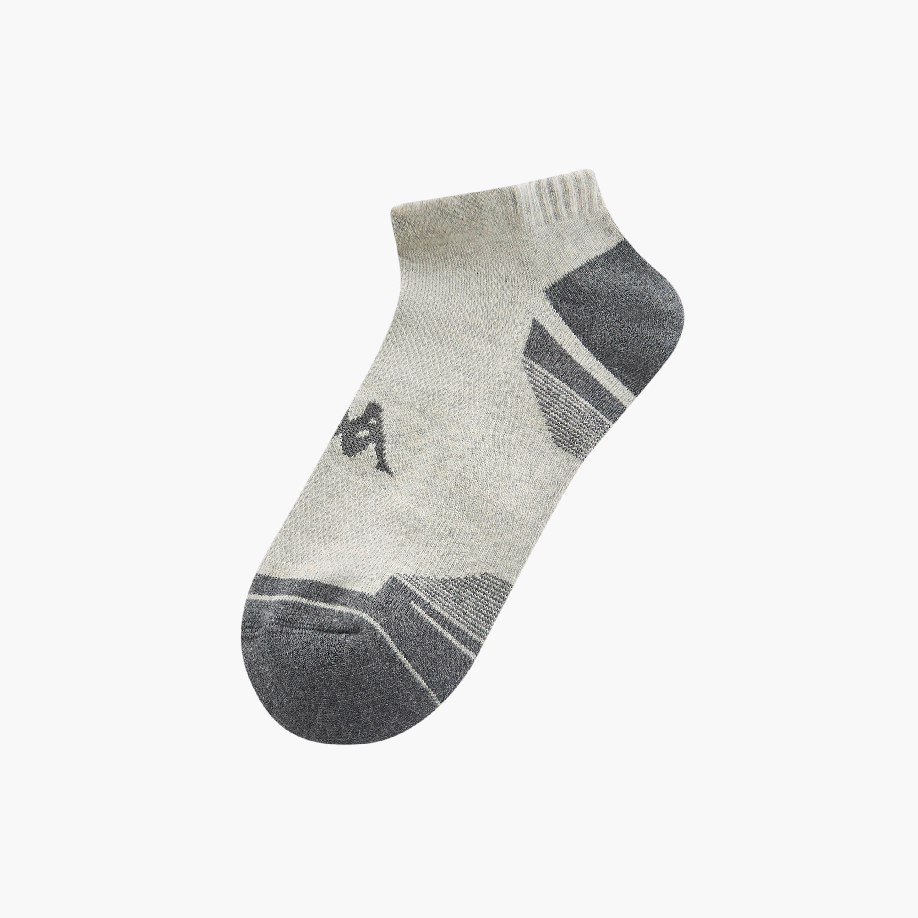 Set of 3 - Kappa Logo Print Half Terry Ankle Length Socks with Antibacterial Protection-men-socks-image-2