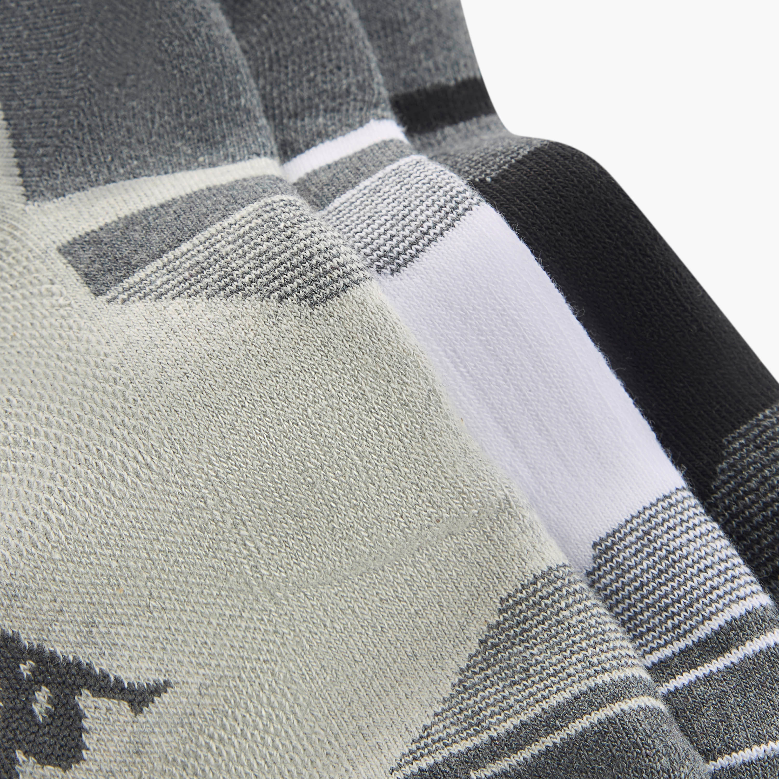Set of 3 - Kappa Logo Print Half Terry Ankle Length Socks with Antibacterial Protection-men-socks-image-4