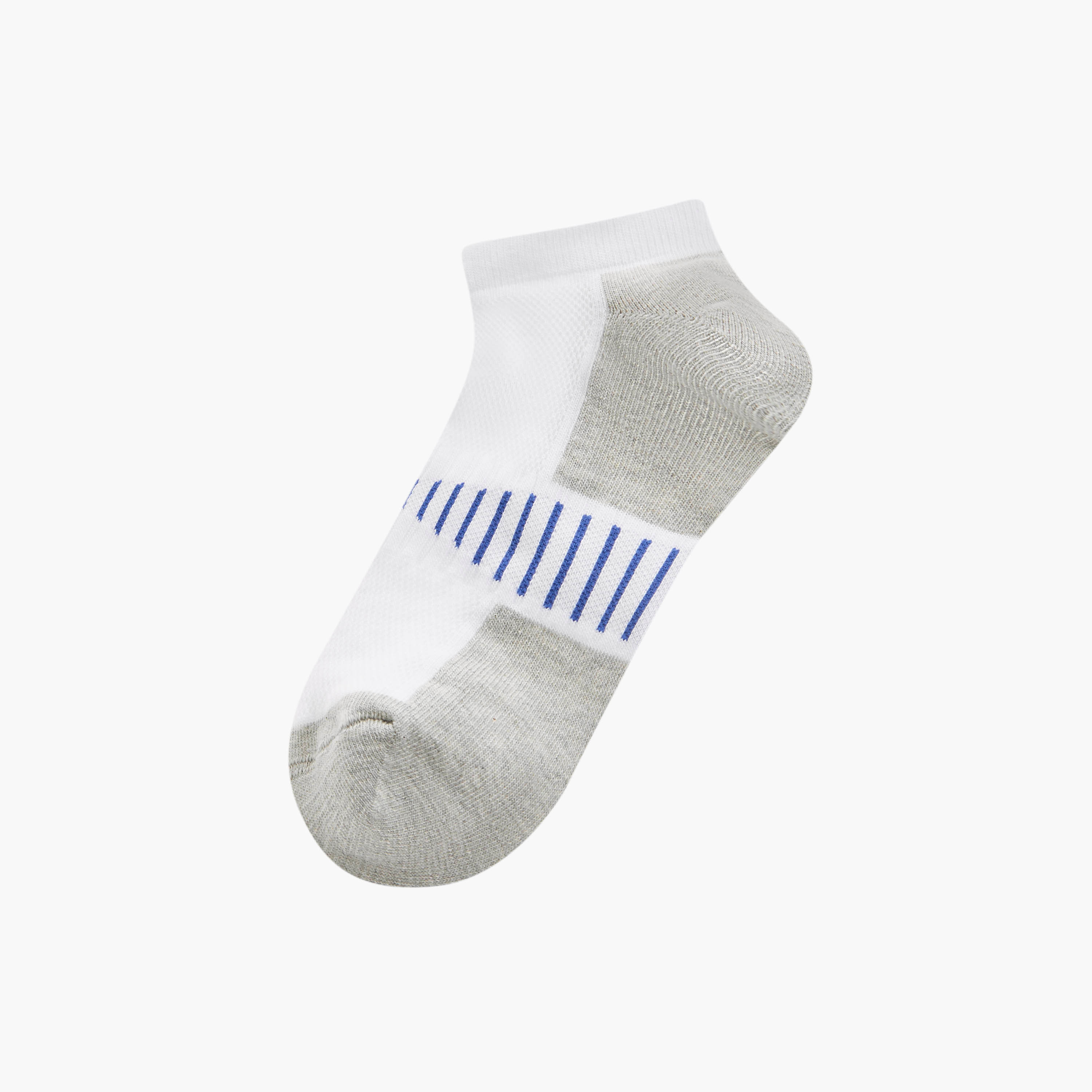 Set of 3 - Stripe Detail Ankle Length Socks with Antibacterial Protection-men-socks-image-2