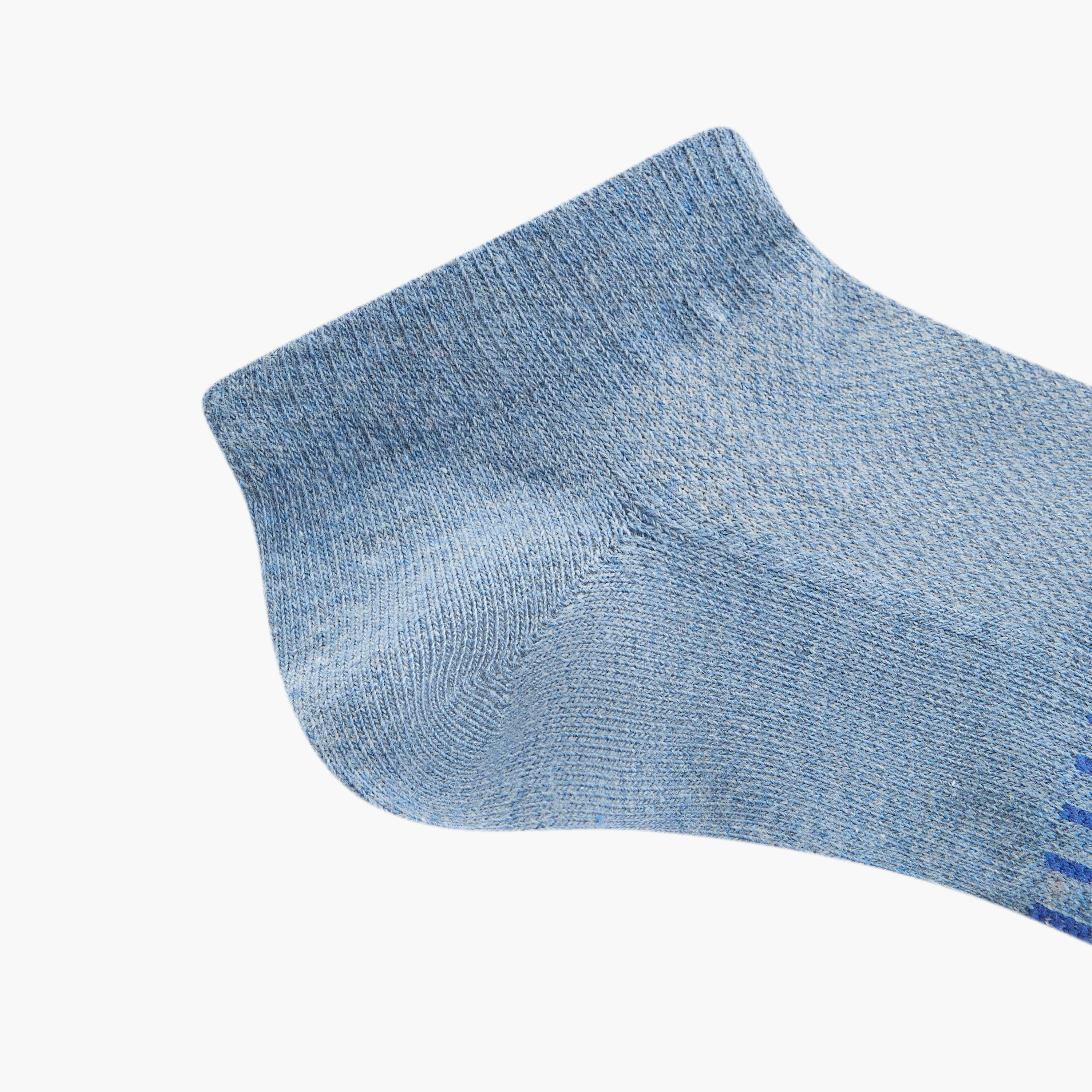 Set of 3 - Stripe Detail Ankle Length Socks with Antibacterial Protection-men-socks-image-5