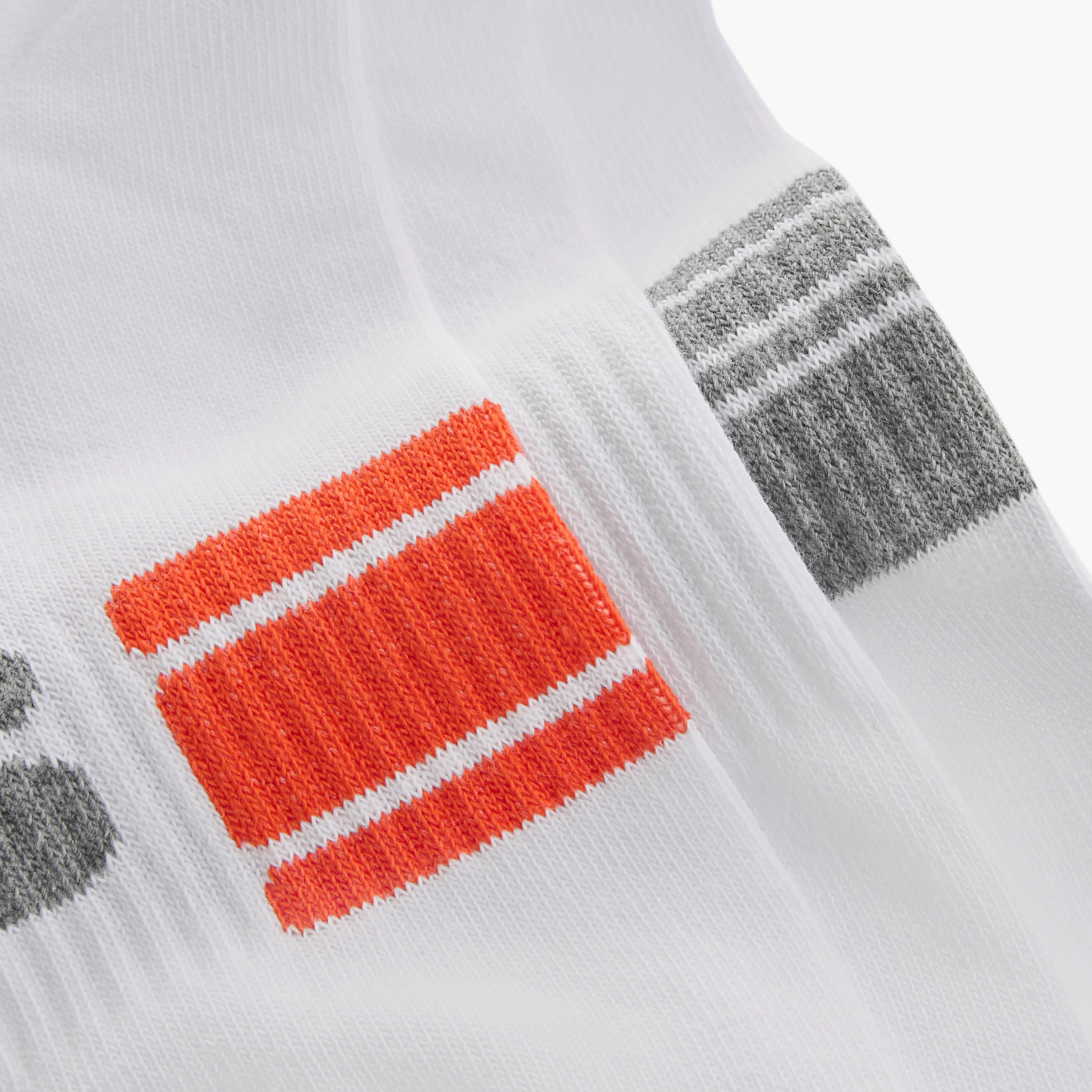 Set of 3 - Stripe Detail Ankle Length Socks with Antibacterial Protection-men-socks-image-4