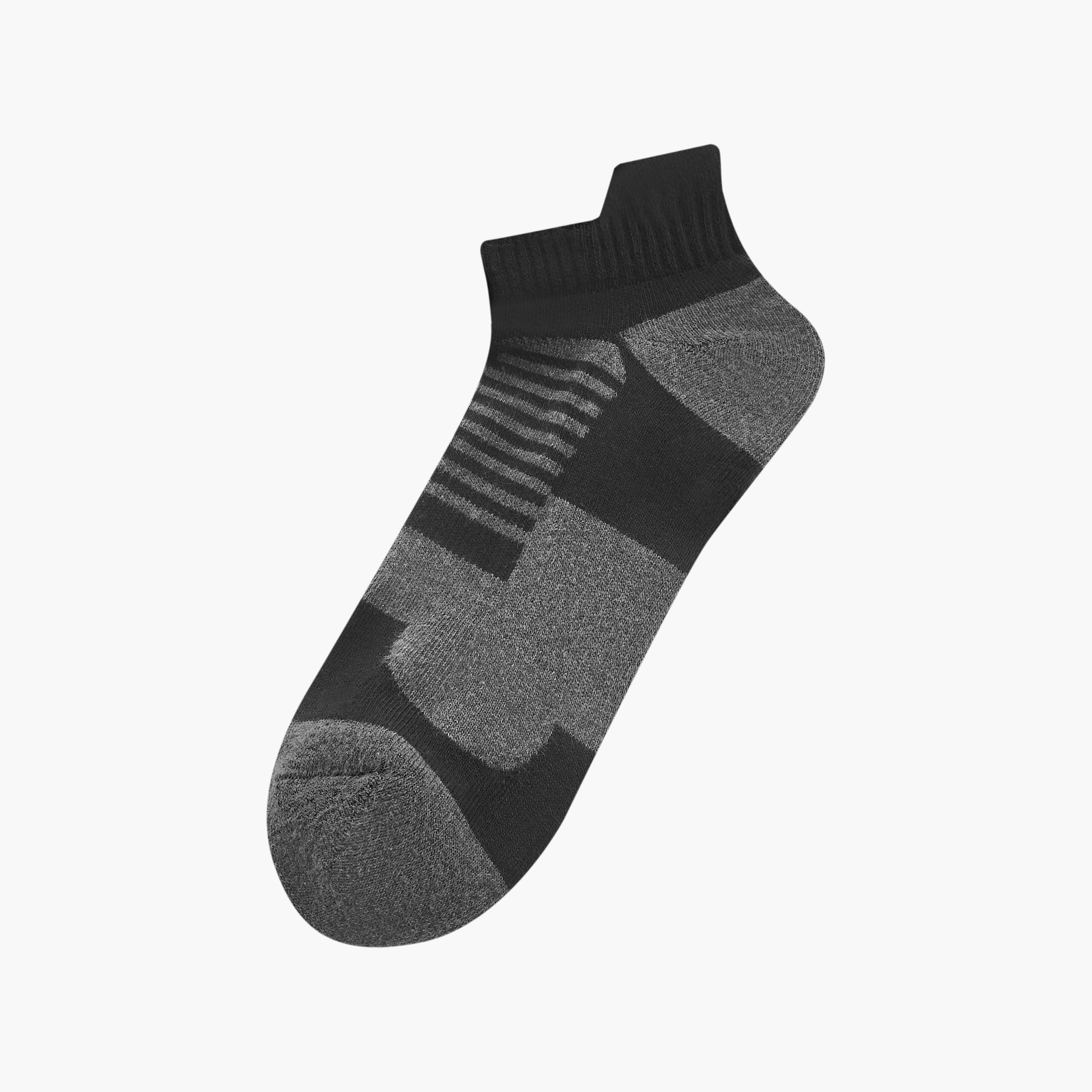 Set of 5 - Textured Ankle Length Socks with Antibacterial Protection-men-socks-image-2