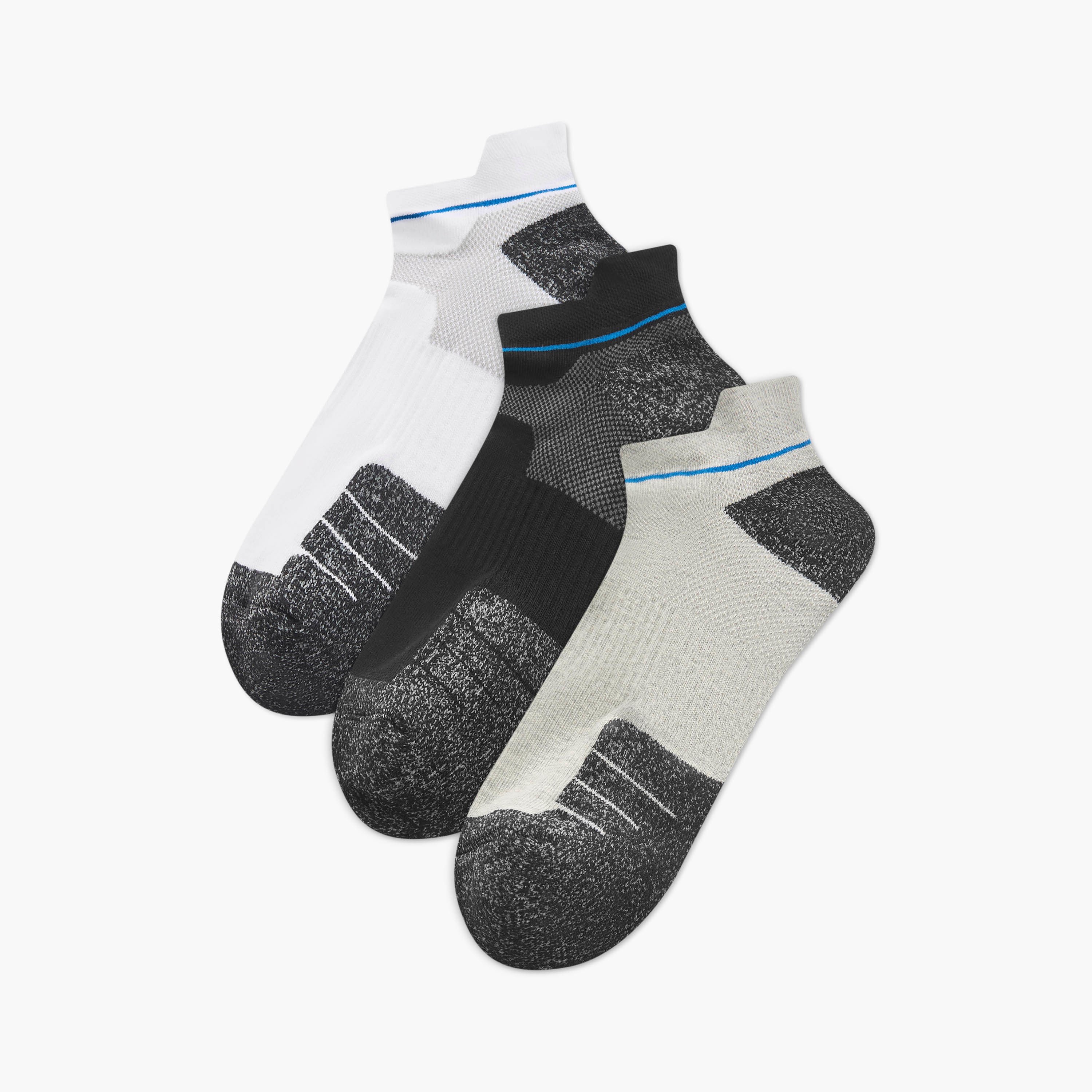 جوارب بارزة الملمس طول الكاحل - طقم من 3-men-socks-image-1