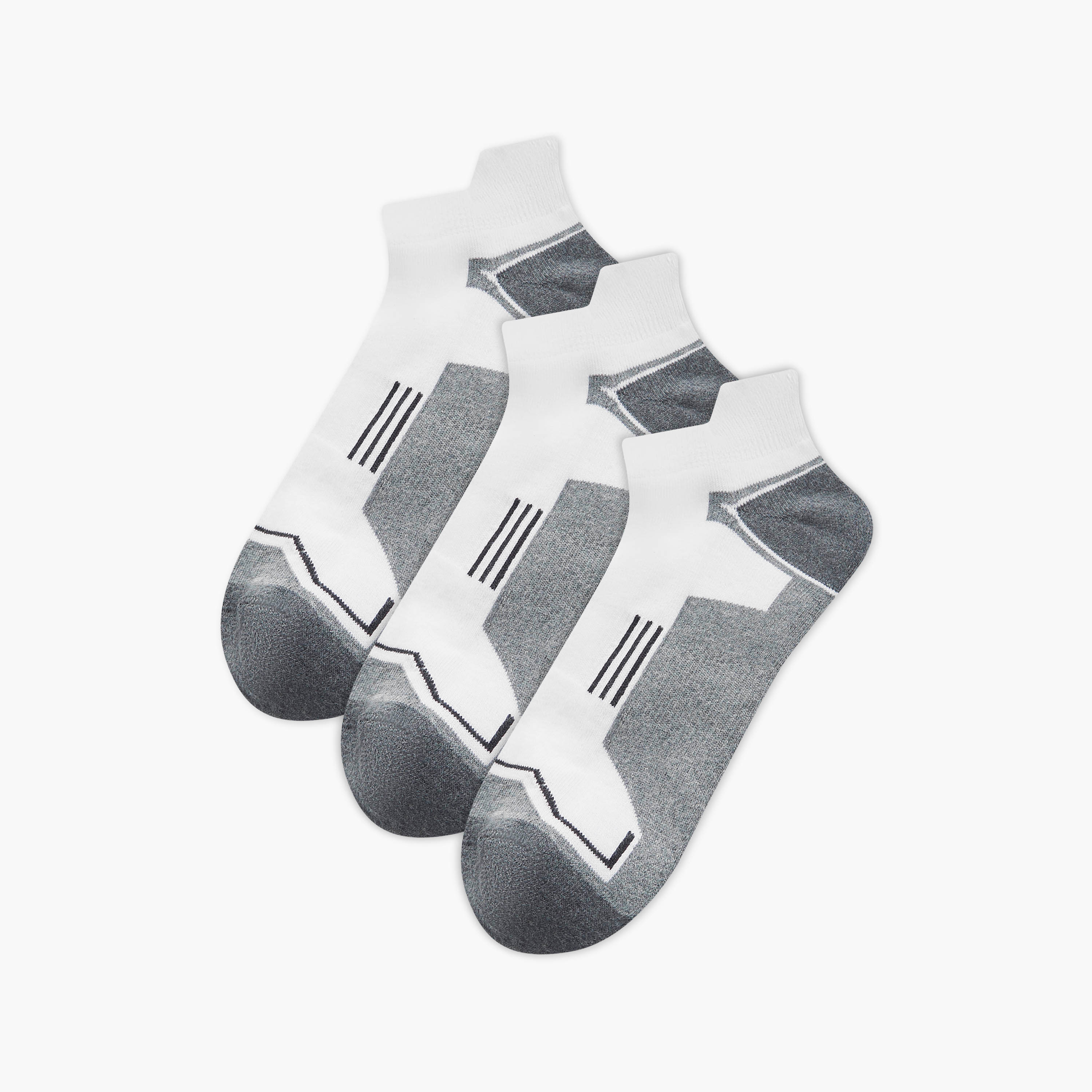 Set of 3 - Textured Ankle Length Socks-men-socks-image-1