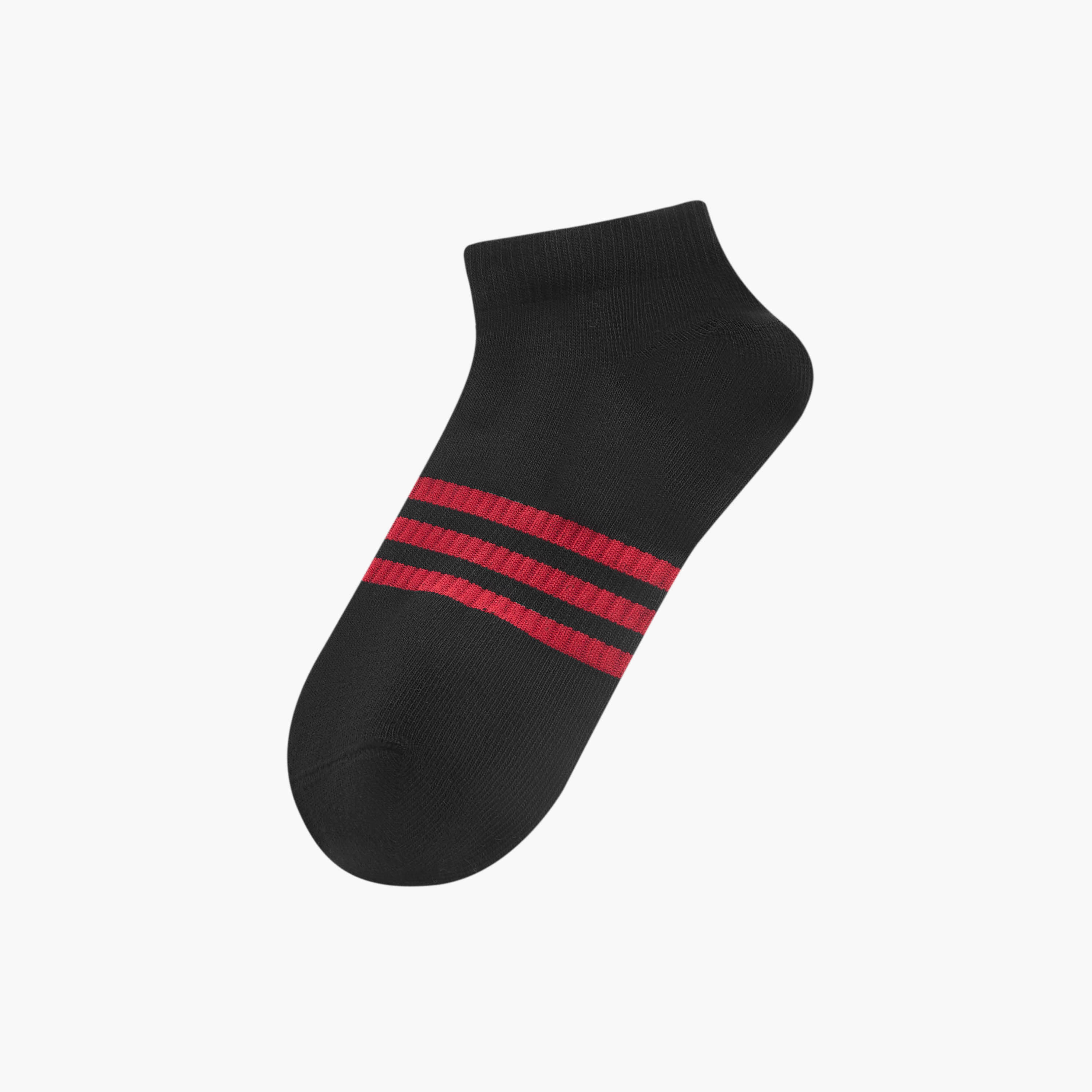 جوارب مقلّمة بطول الكاحل وحماية من البكتيريا - طقم من 3 أزواج-men-socks-image-2