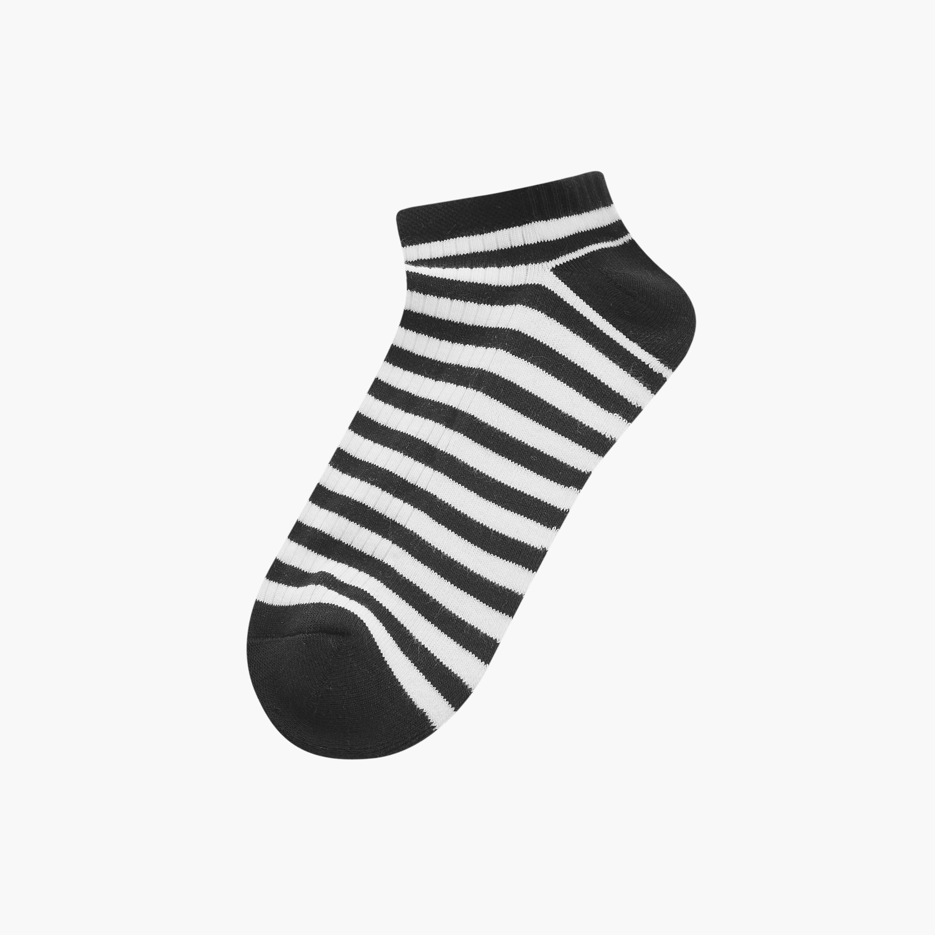 Set of 5 - Textured Ankle Length Socks with Antibacterial Protection-men-socks-image-2