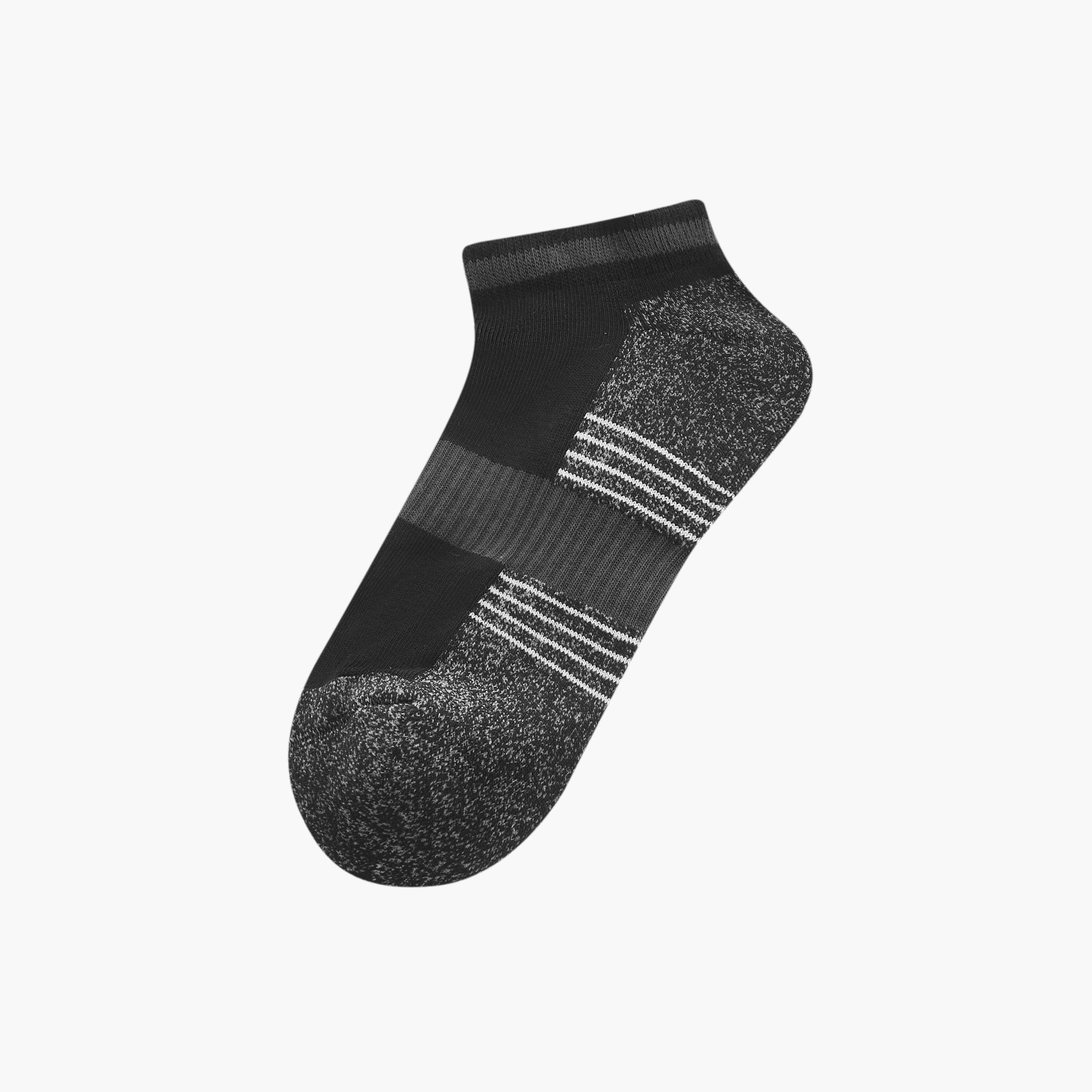 جوارب بارزة الملمس بطول الكاحل وحماية من البكتيريا - طقم من 5 أزواج-men-socks-image-2