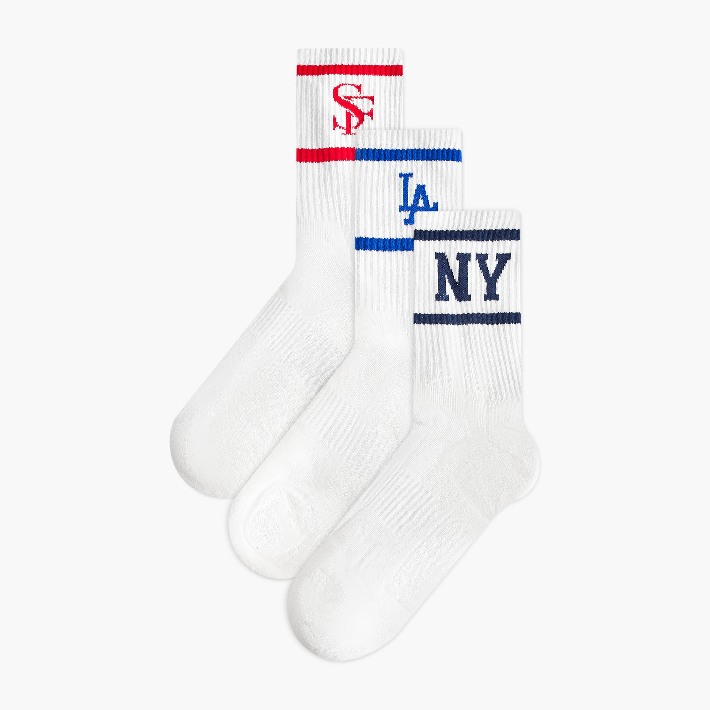 طقم جوارب 3 أزواج نصف تيري بطول الكاحل للرجال-men-socks-image-1