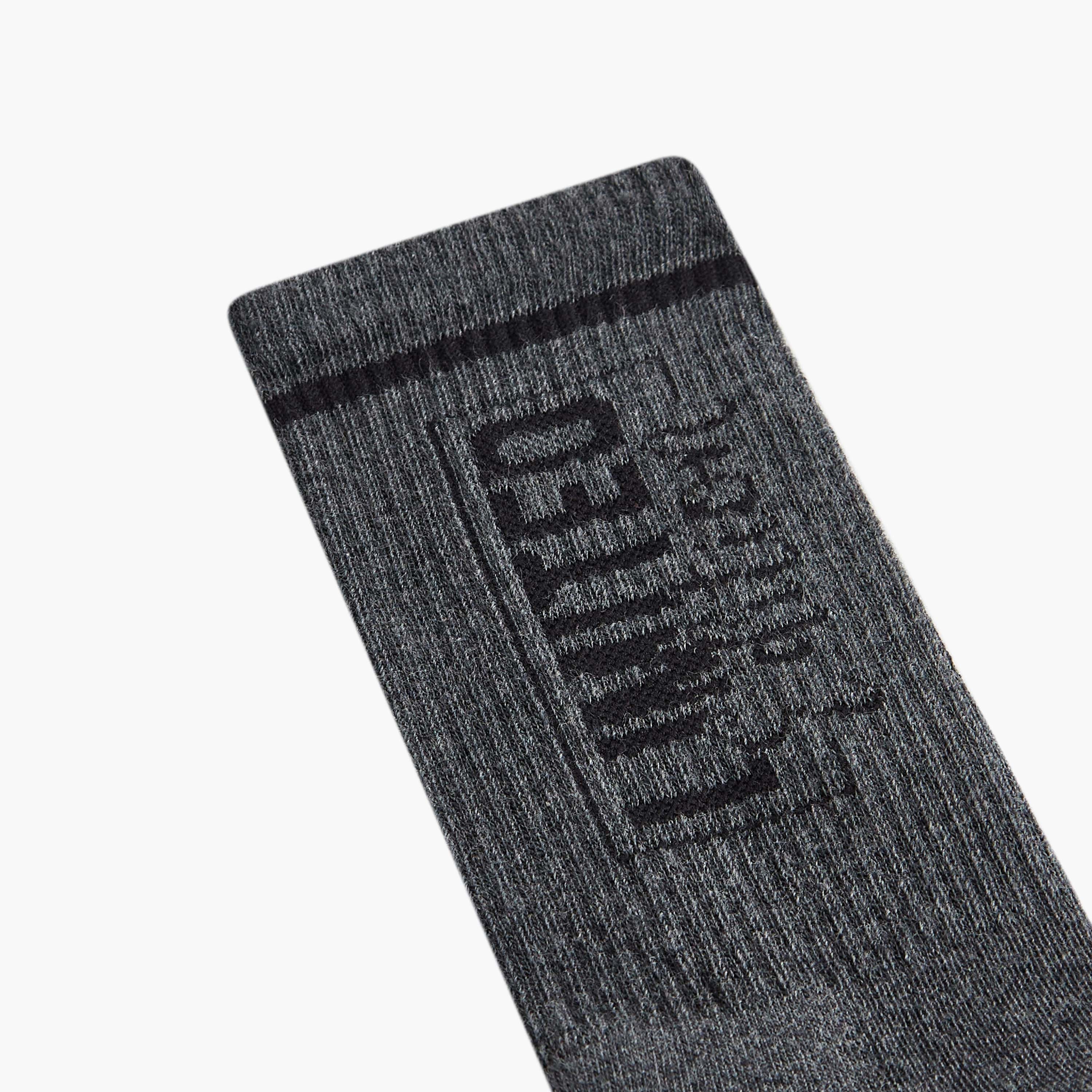 Pack of 3 - Textured Crew Length Socks with Antibacterial Protection-men-socks-image-3