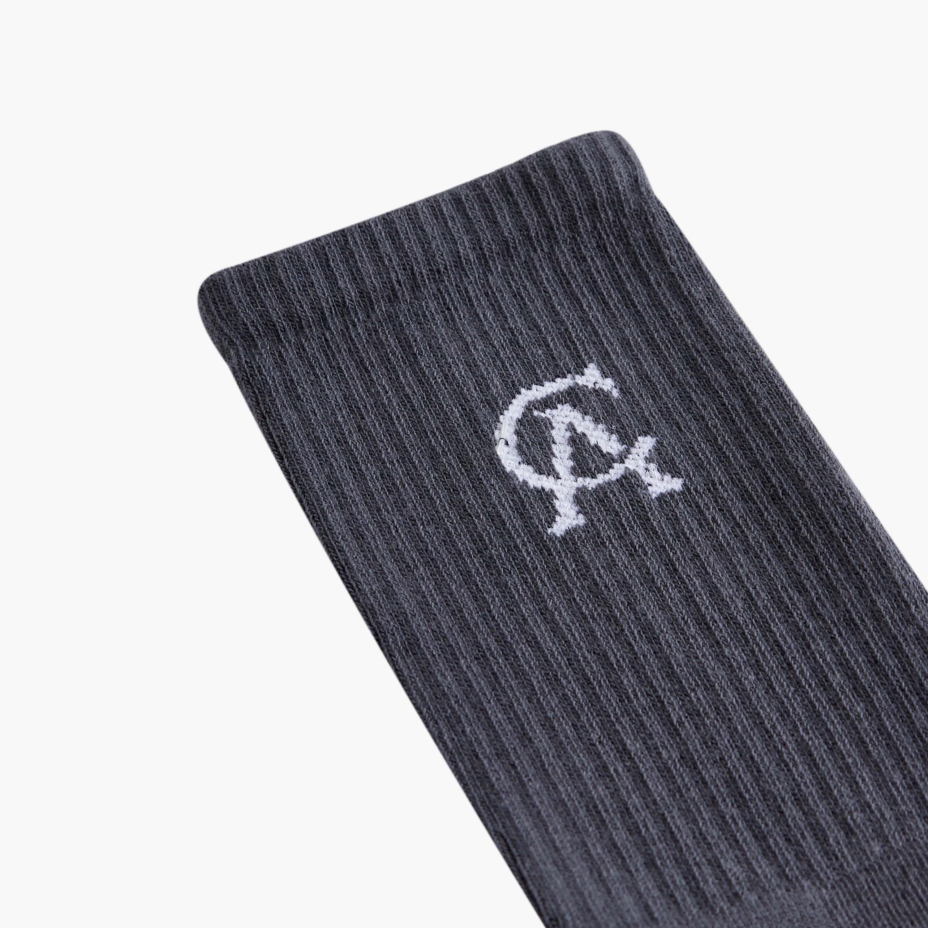 Pack of 3 - Textured Crew Length Socks with Antibacterial Protection-men-socks-image-3