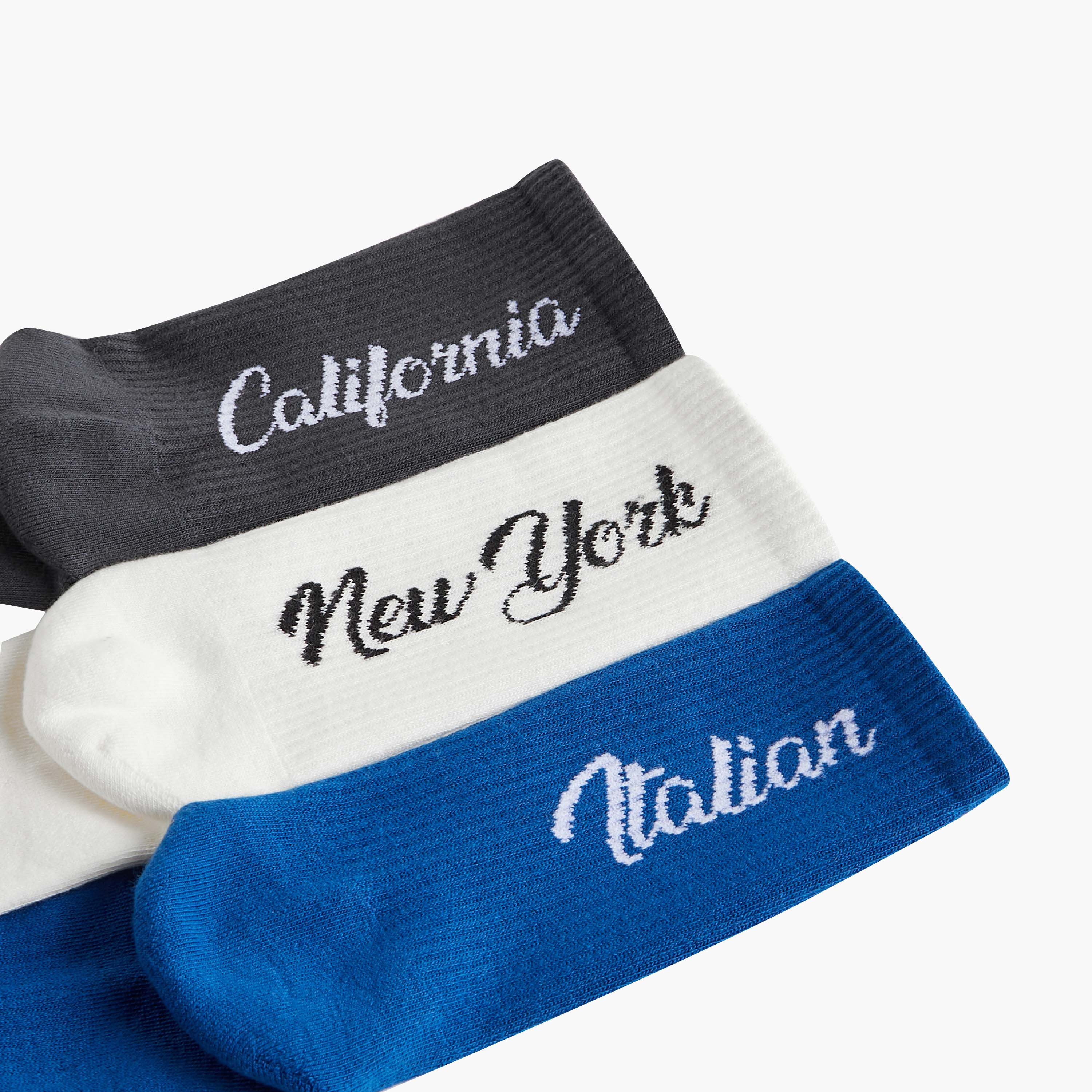 Pack of 3 - Textured Crew Length Socks with Antibacterial Protection-men-socks-image-4