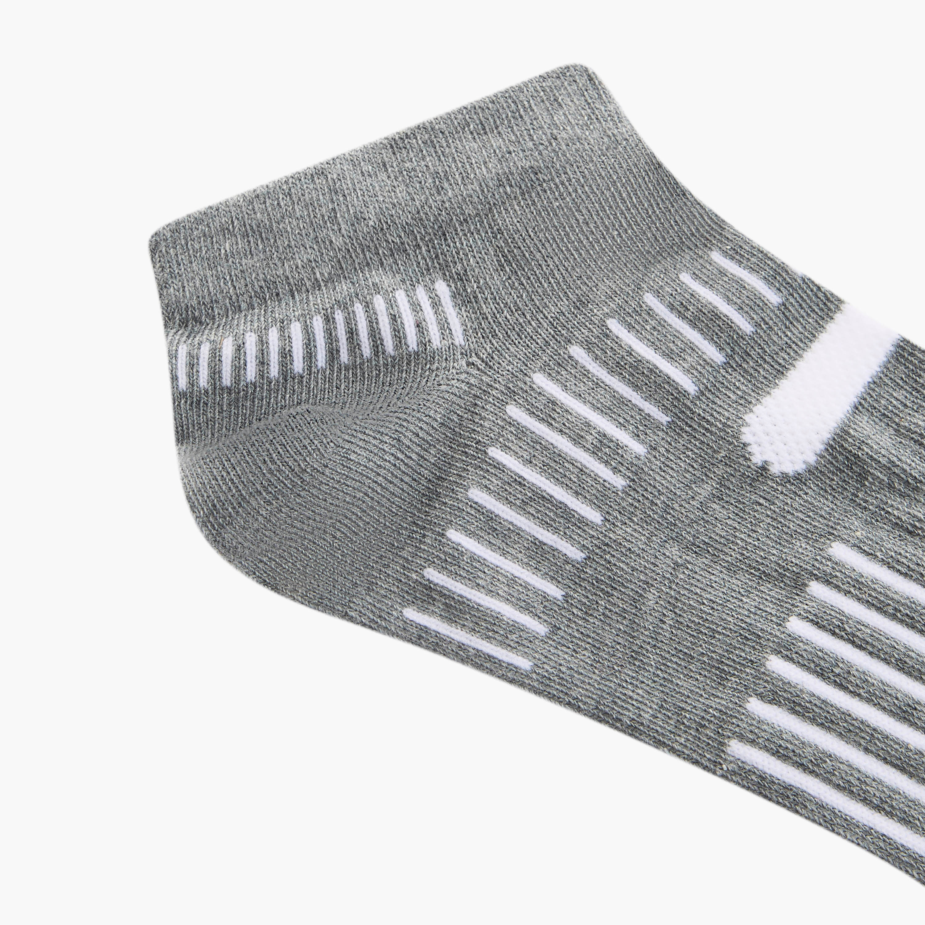 Set of 3 - Stripe Detail Ankle Length Socks with Antibacterial Protection-men-socks-image-5