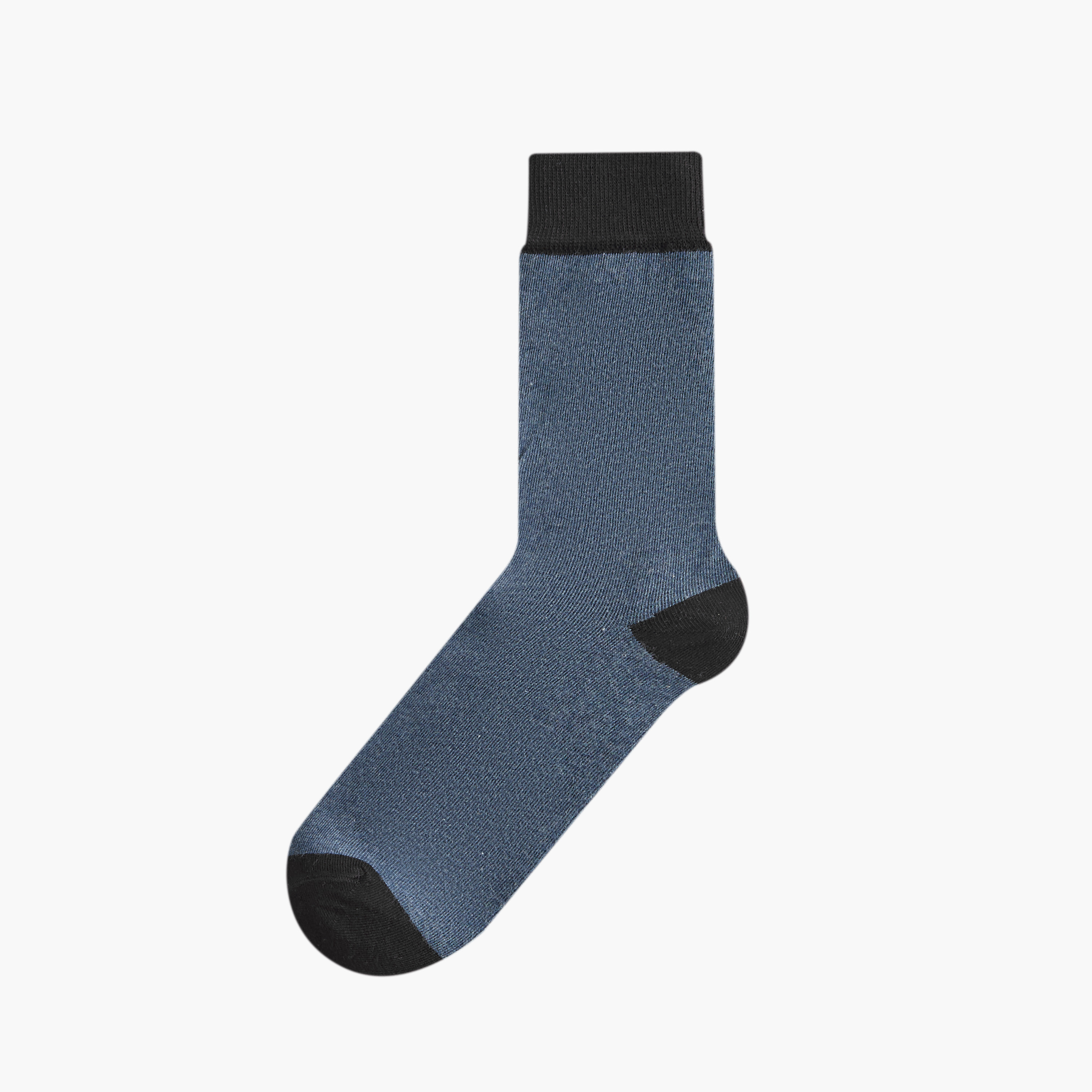 Set of 3 - Textured Crew Length Socks with Antibacterial Protection-men-socks-image-2
