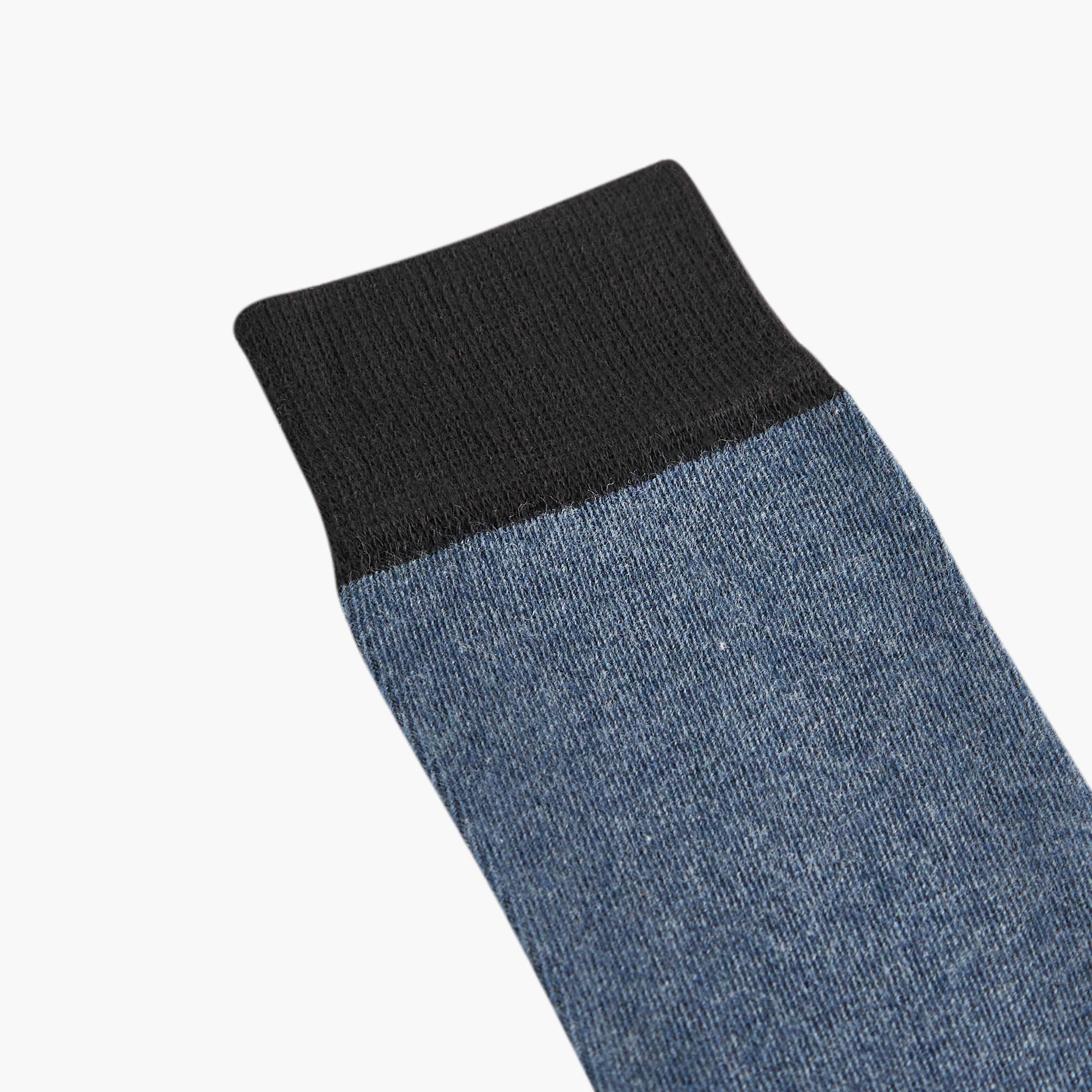 Set of 3 - Textured Crew Length Socks with Antibacterial Protection-men-socks-image-3