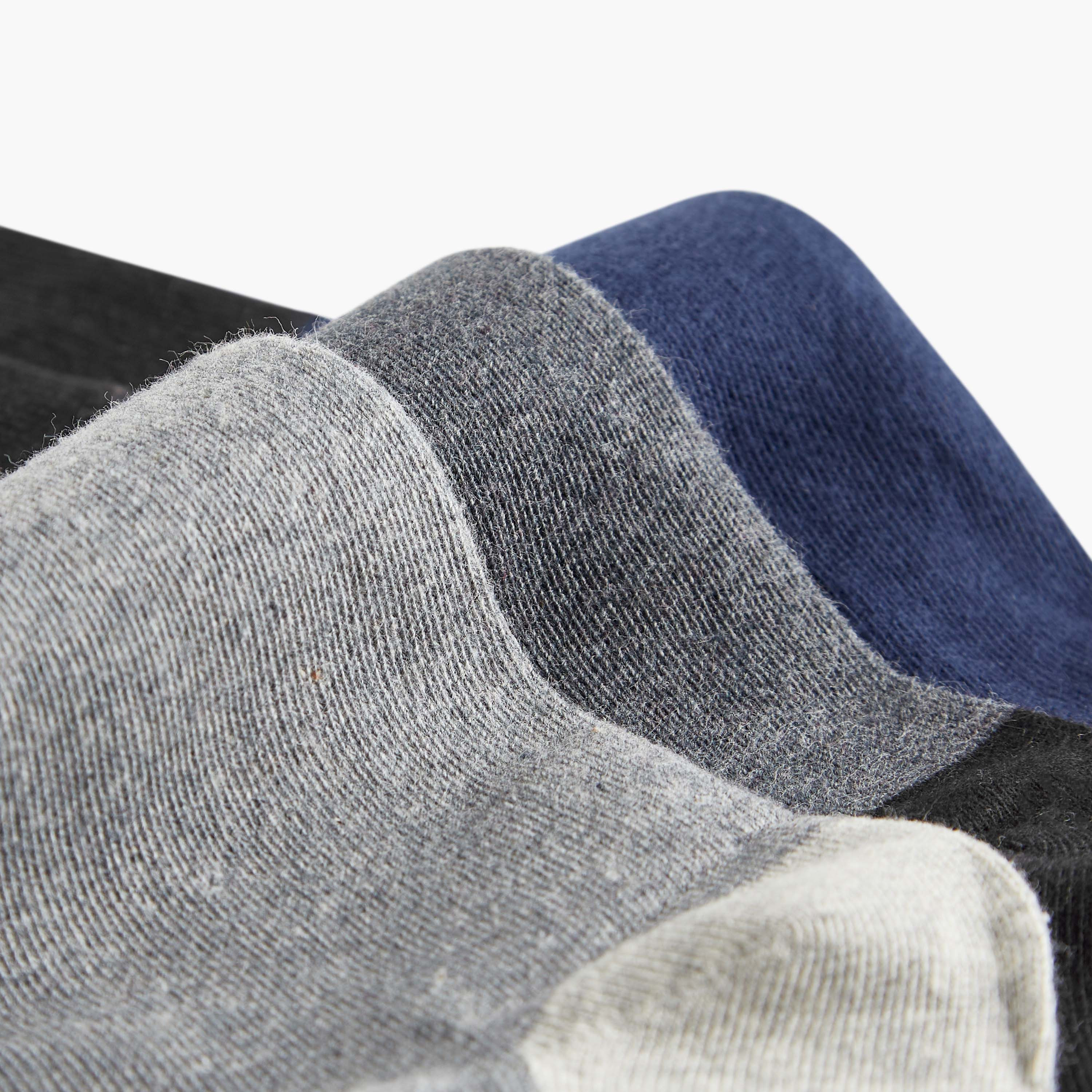 Set of 3 - Textured Crew Length Socks with Antibacterial Protection-men-socks-image-4