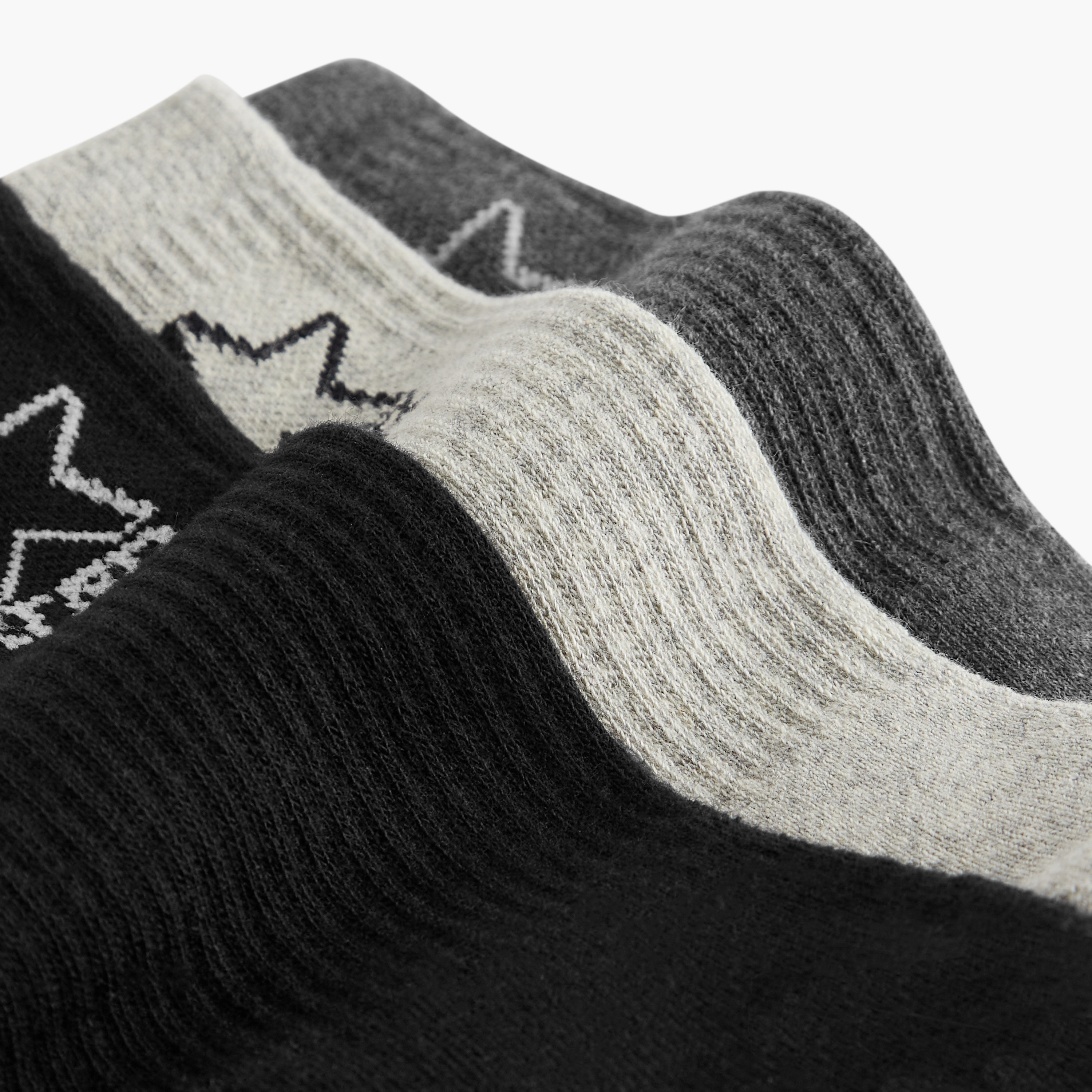 Set of 3 - Starter Ribbed Crew Length Socks with Antibacterial Protection-men-socks-image-4