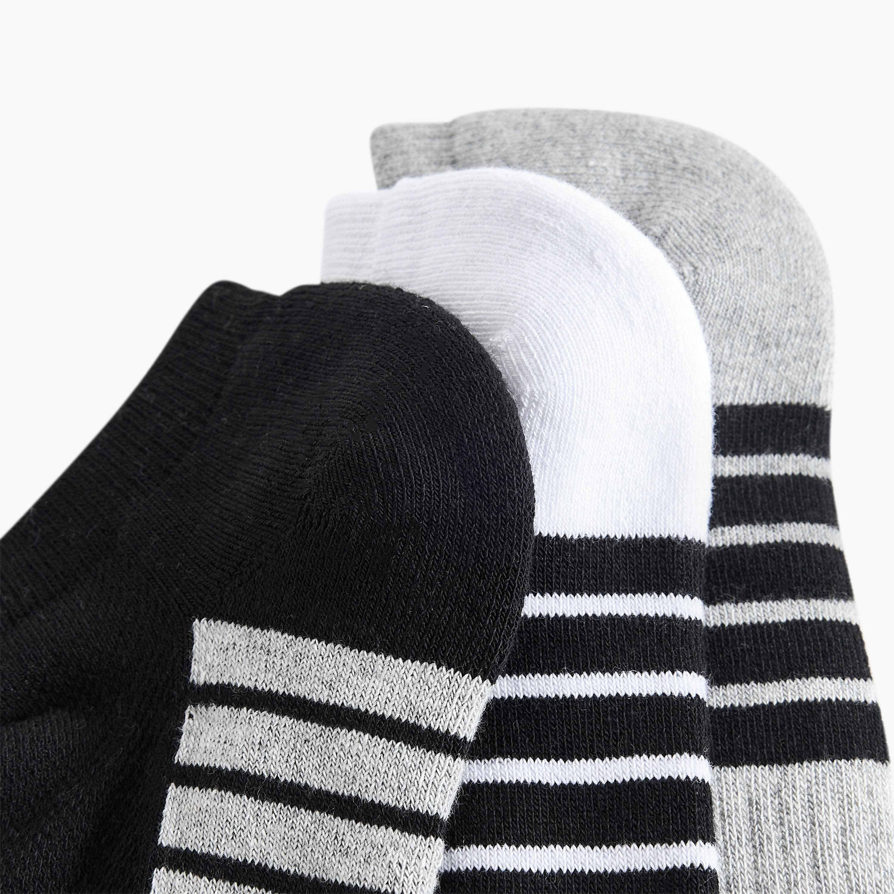 Set of 3 - Kappa Striped Ankle Length Half Terry Socks-men-socks-image-4