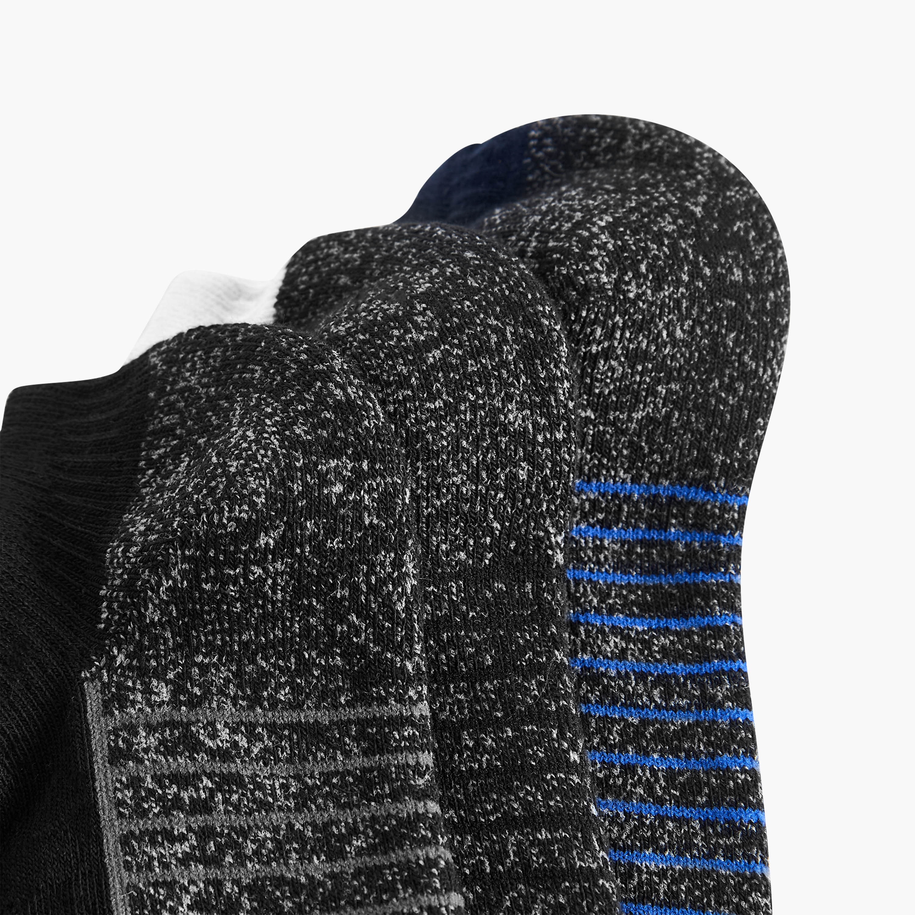 Set of 3 - Kappa Striped Ankle Length Half Terry Socks-men-socks-image-4