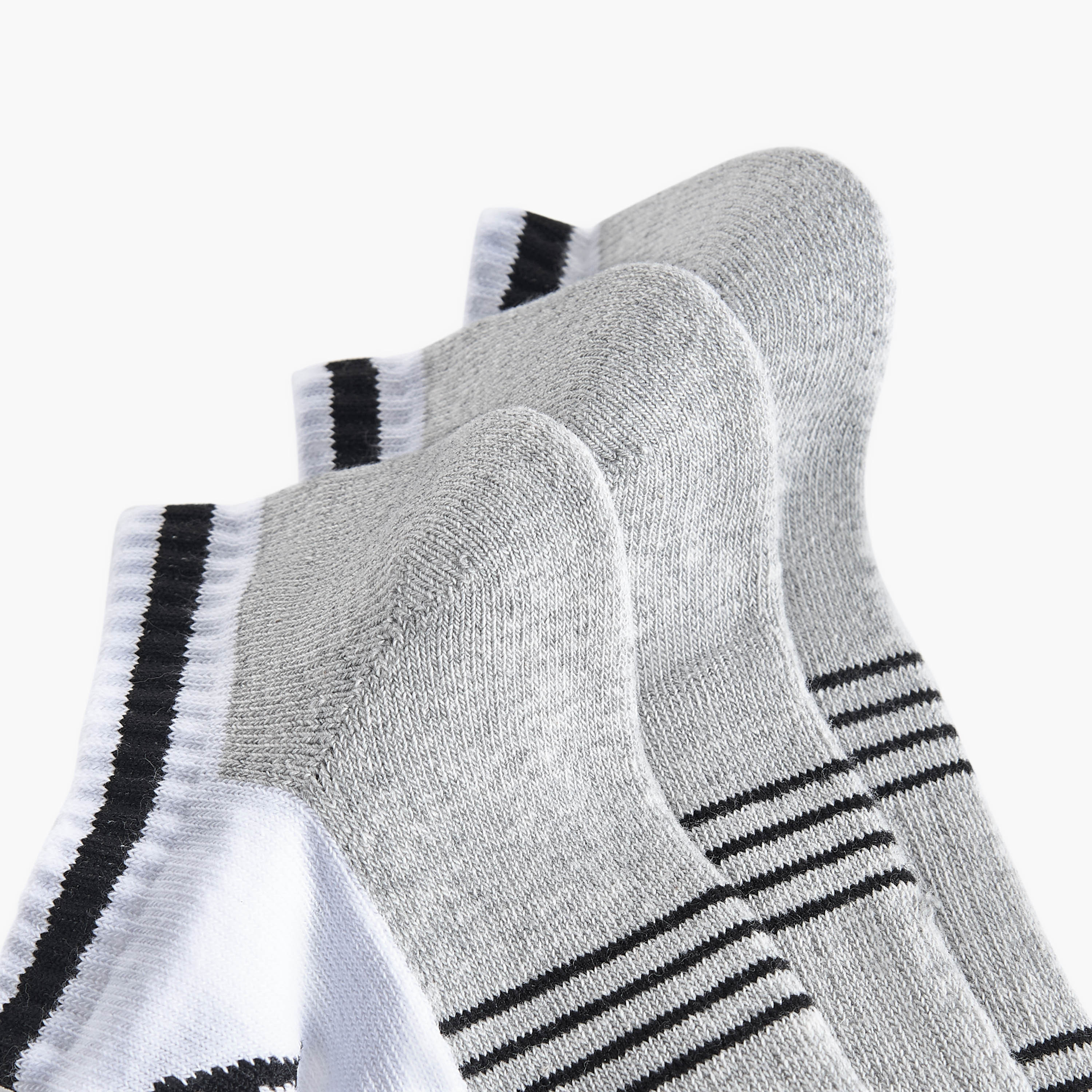 Set of 3 - Kappa Striped Ankle Length Half Terry Socks-men-socks-image-4