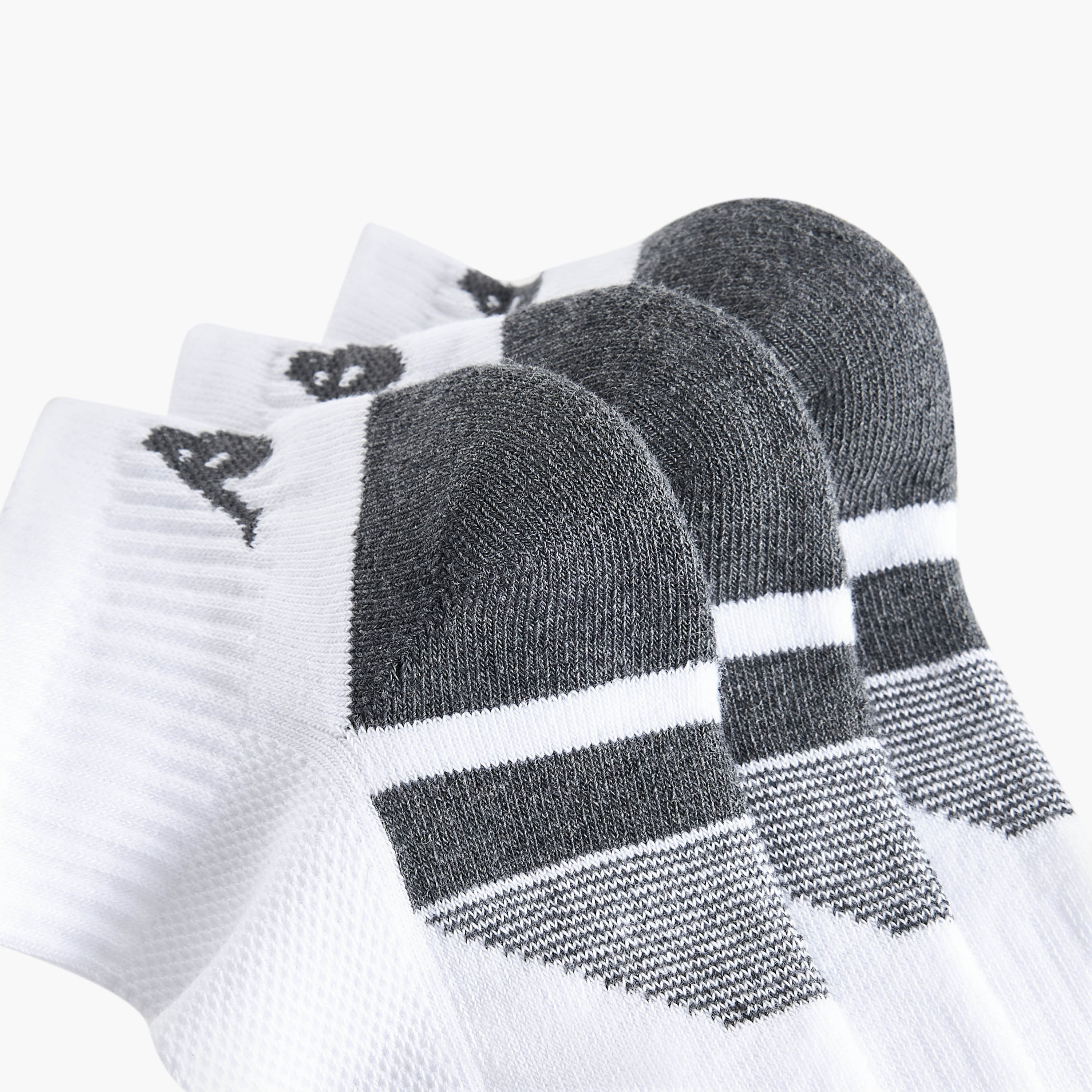 Set of 3 - Kappa Striped Ankle Length Half Terry Socks-men-socks-image-4