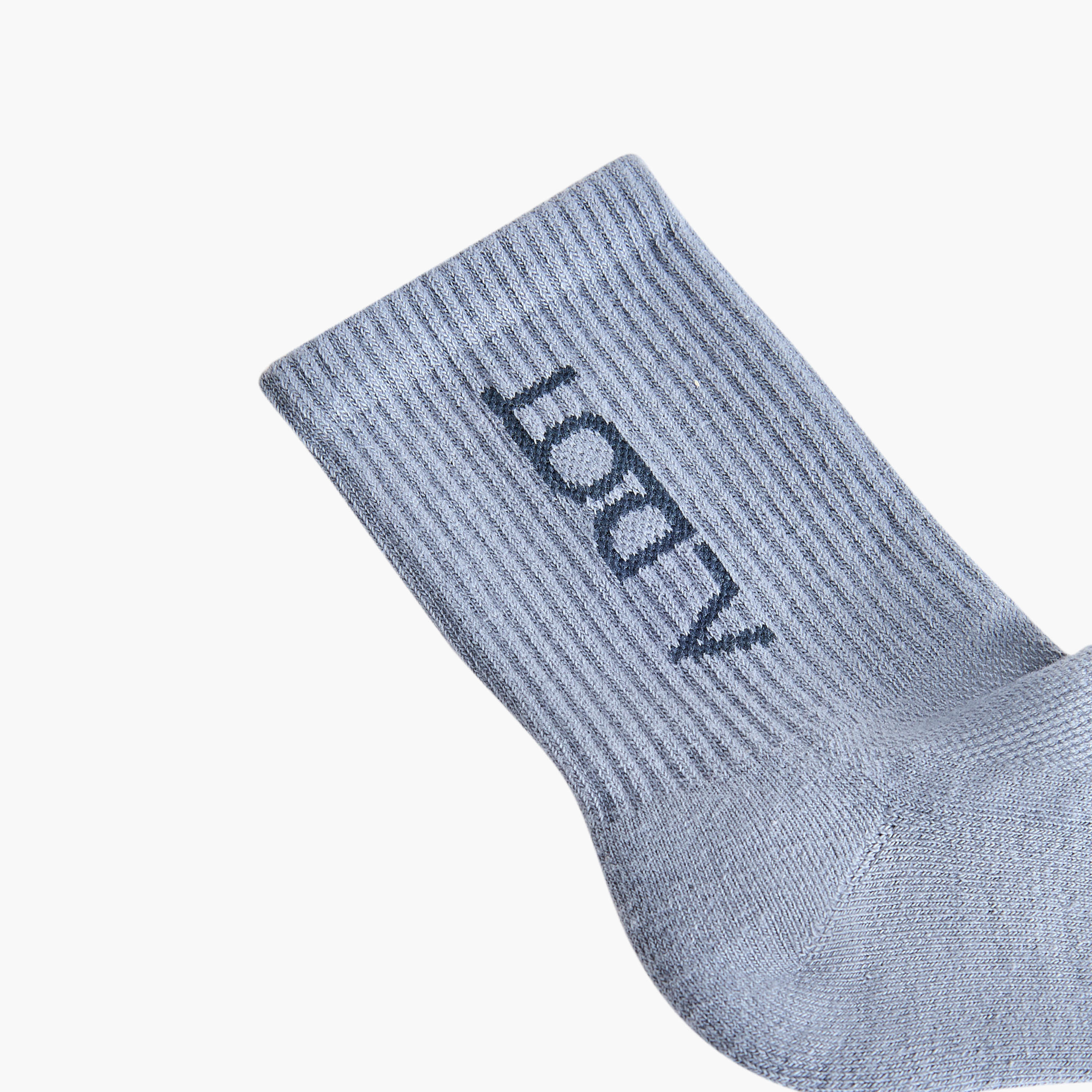 طقم جوارب 3 أزواج بارزة الملمس بطول ربلة الساق-men-socks-image-3